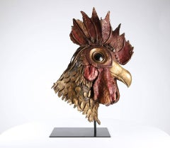 Coq "symbole français" par Chésade - Sculpture animalière contemporaine en bronze