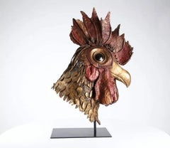 Coq "symbole français" par Chésade - Sculpture animalière contemporaine en bronze