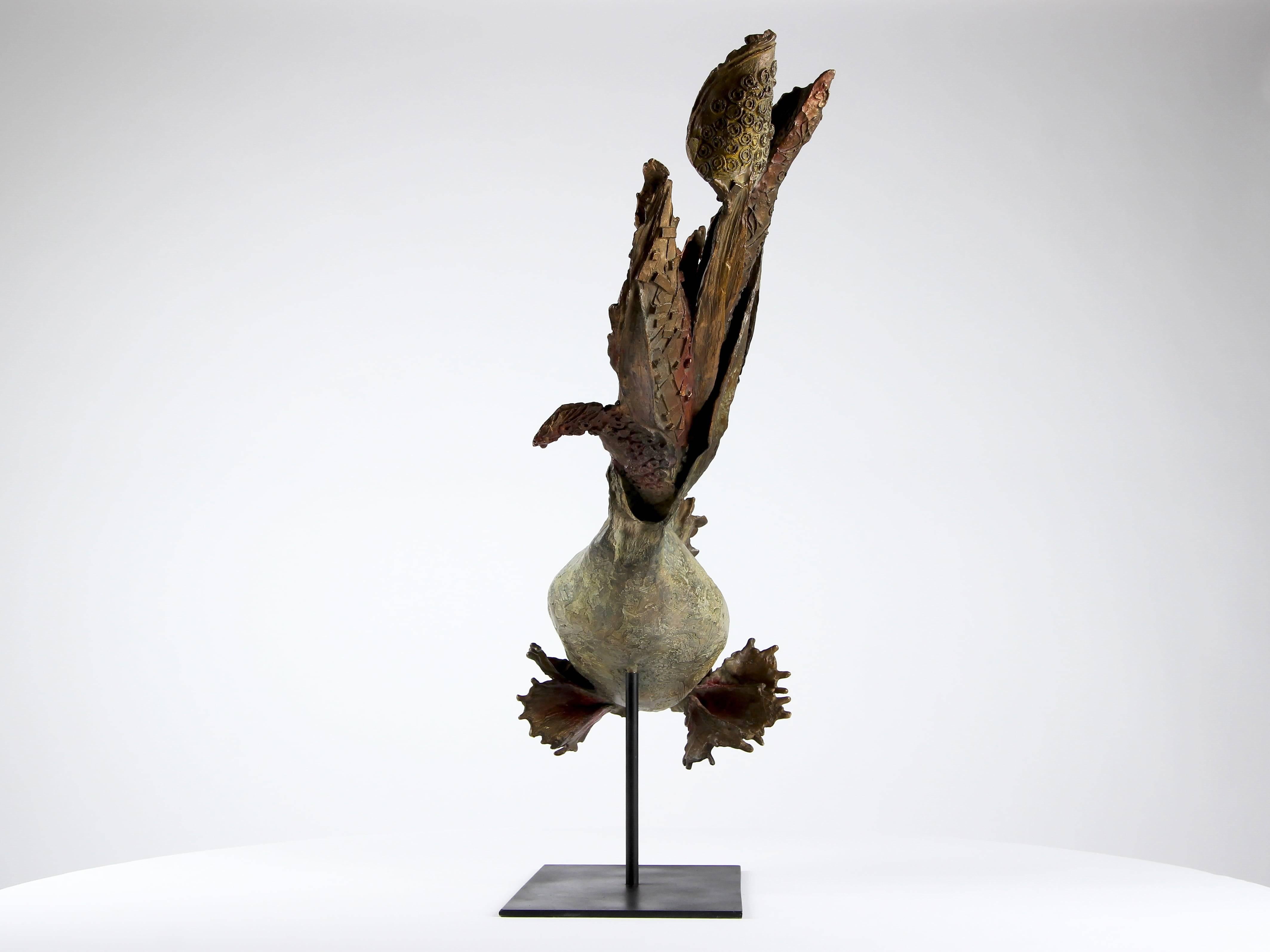 Poisson siamois Princesse par Chésade - sculpture unique en bronze, faune et flore marines en vente 3