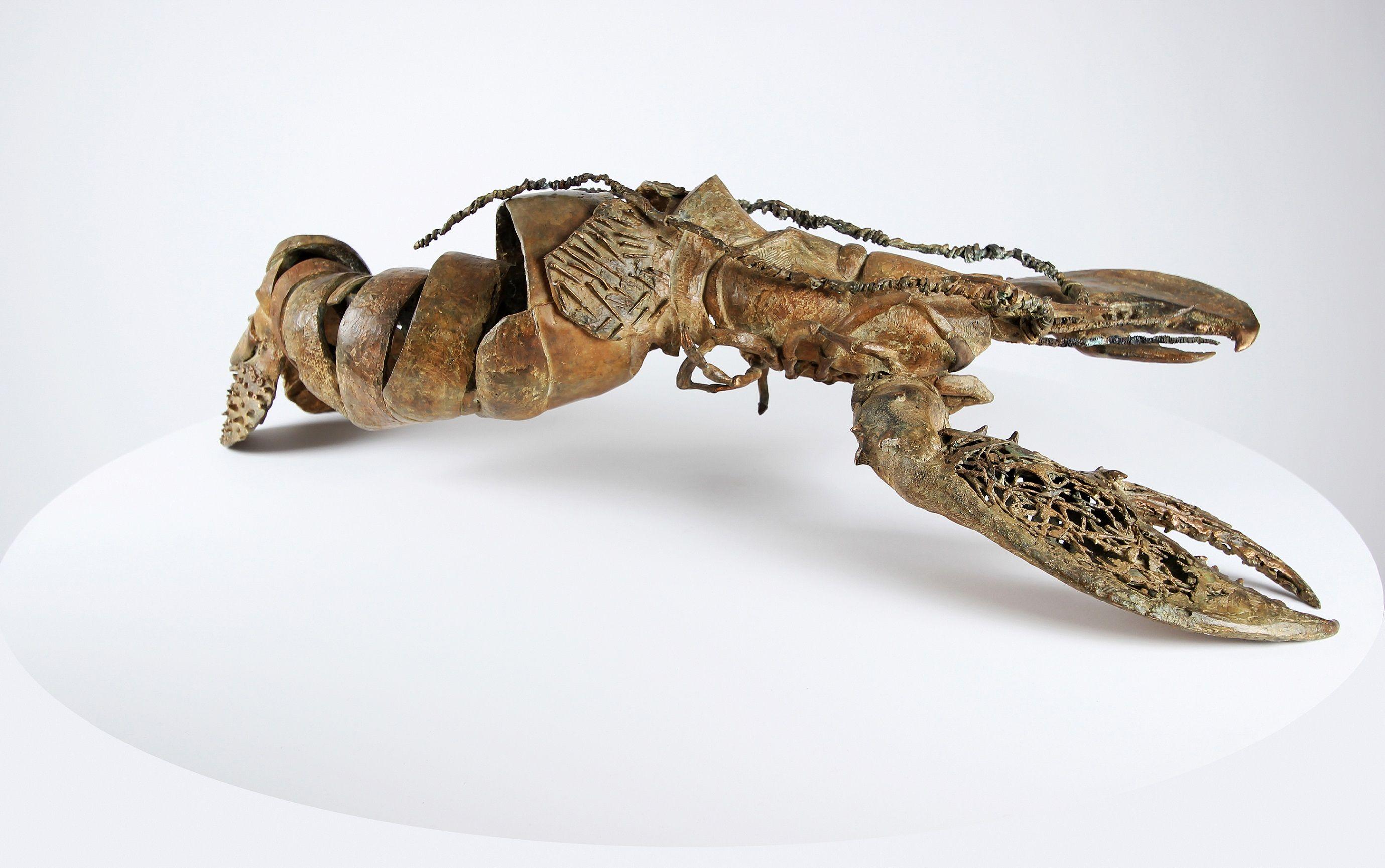 La bella langosta es una escultura única de bronce con pátina de color ocre y arena, fundida a la cera perdida, obra del artista contemporáneo Chésade; sus dimensiones son 29 × 81 × 45 cm. 
La escultura está firmada y se entrega con un soporte y un