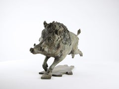 Wild Boar by Chésade - Bronze sculpture, animal art
