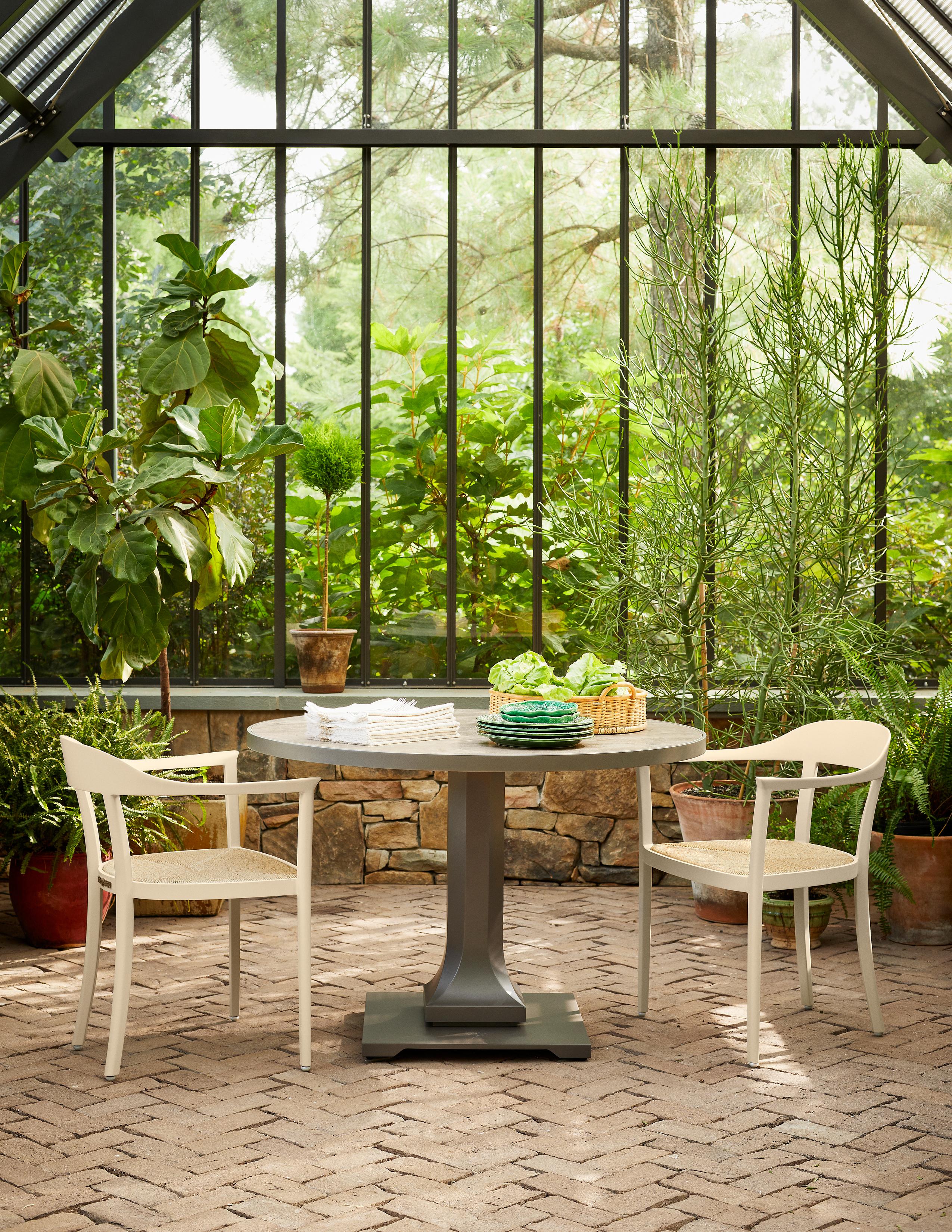 Chesapeake Dining Chair, Classic White, Woven Rush, Outdoor Garden Furniture 7
