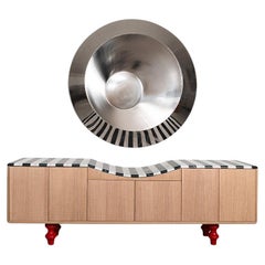 Cheshire Sideboard, Marble Lines andwood