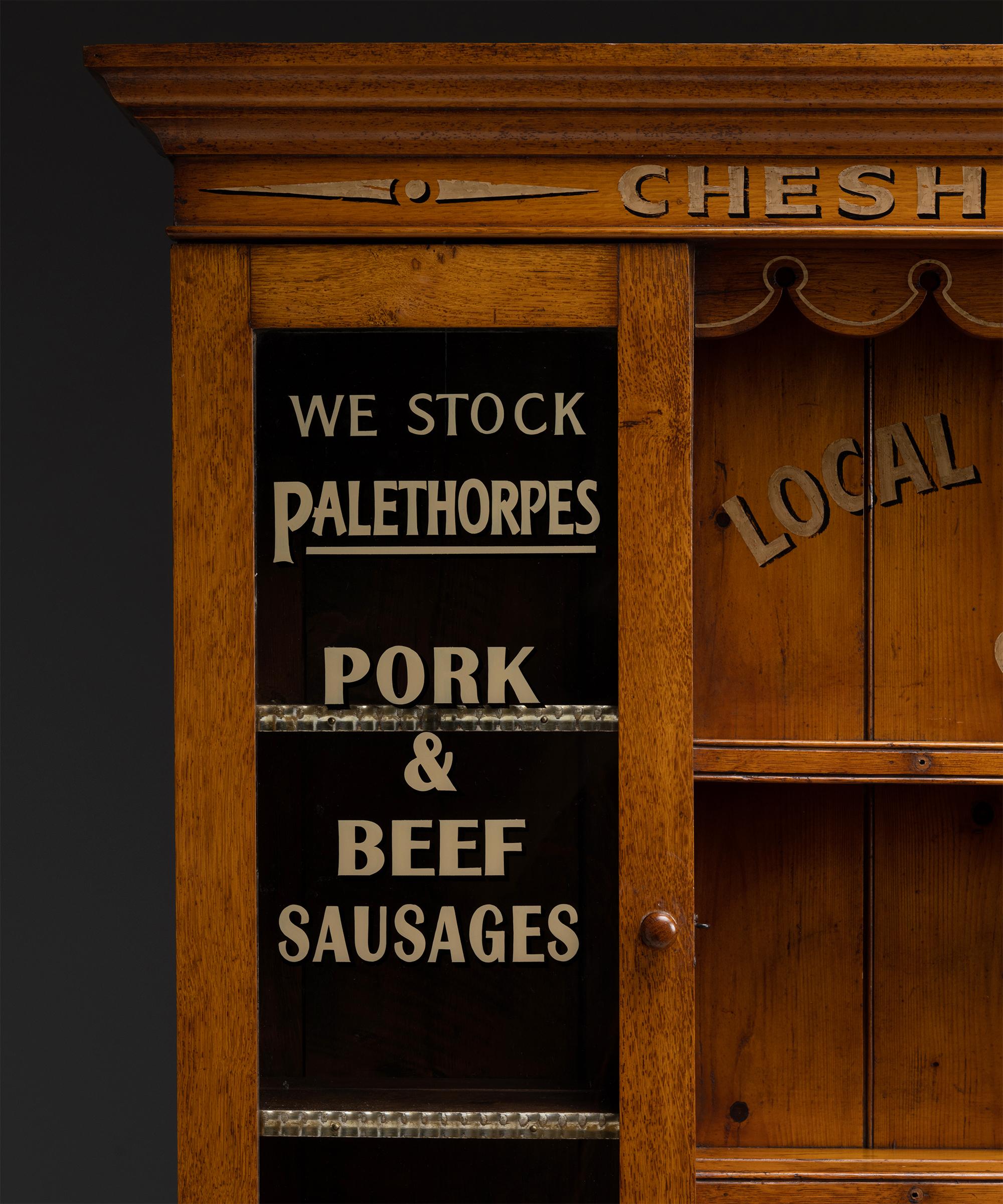 20th Century “Cheshunt Dairies” Display Cabinet, England, circa 1910 For Sale