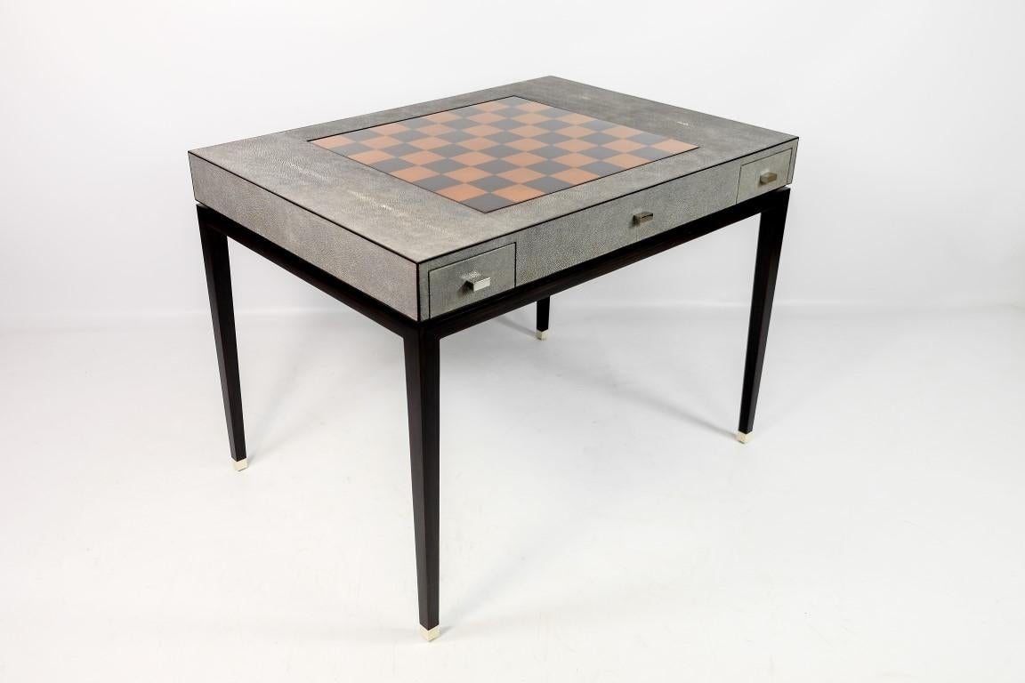 Chess and Backgammon Game Table by Ginger Brown For Sale 1