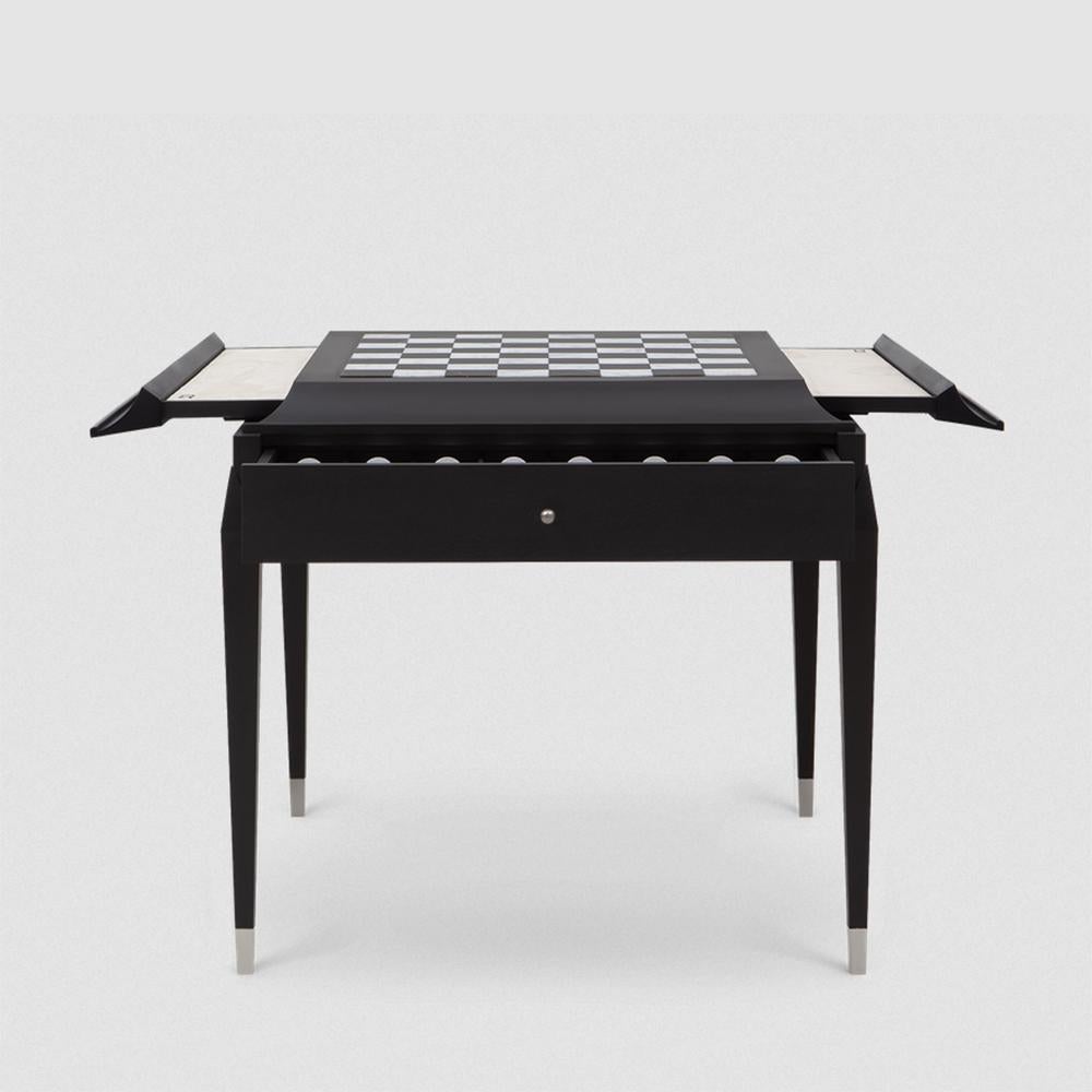 Brossé Table d'appoint noire en vente