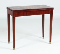Chess Console Table, Louis XVI Style, Game Table, France, 19th Century