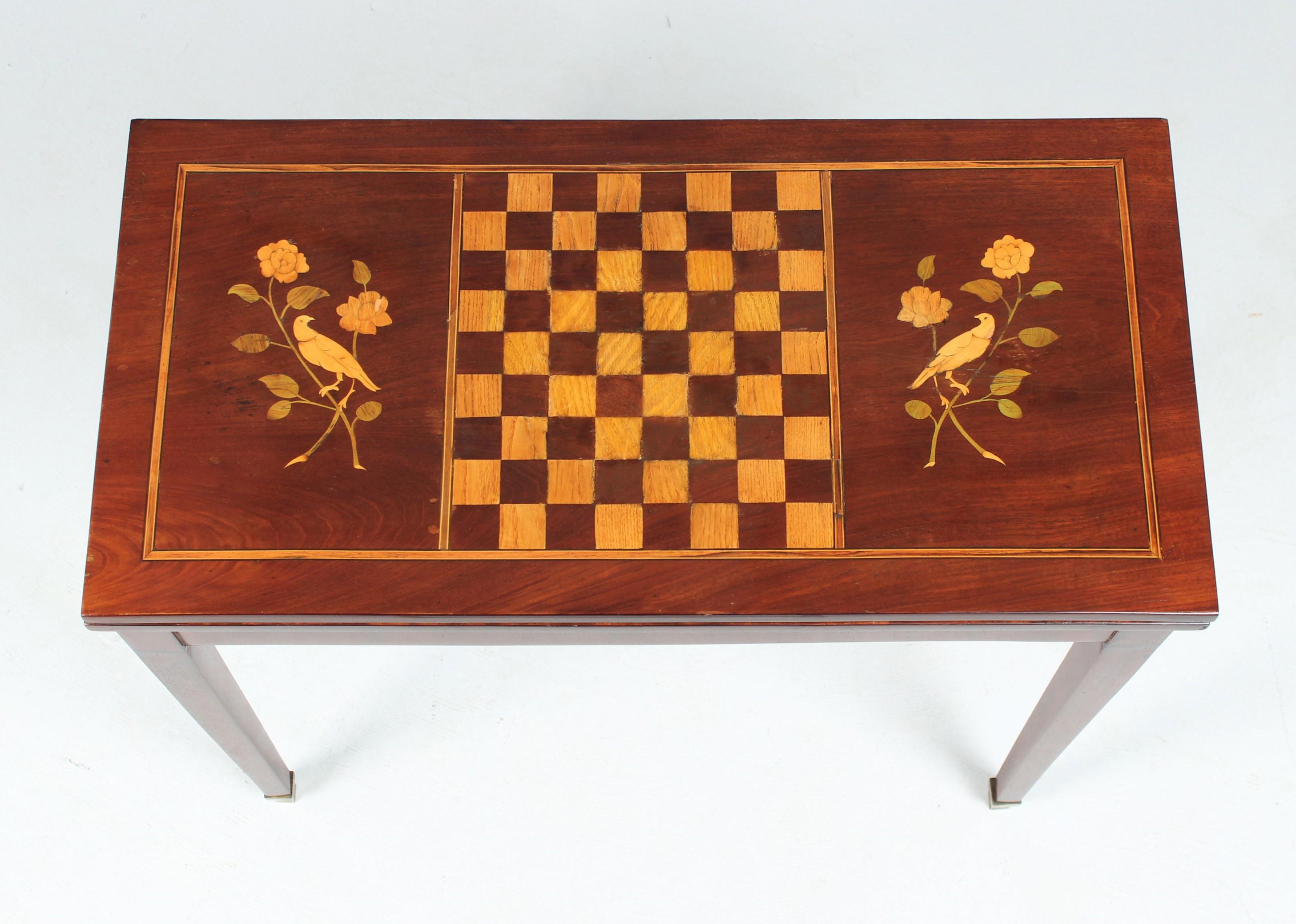 French Chess Console Table, Louis XVI Style, Game Table, France, 19th Century For Sale