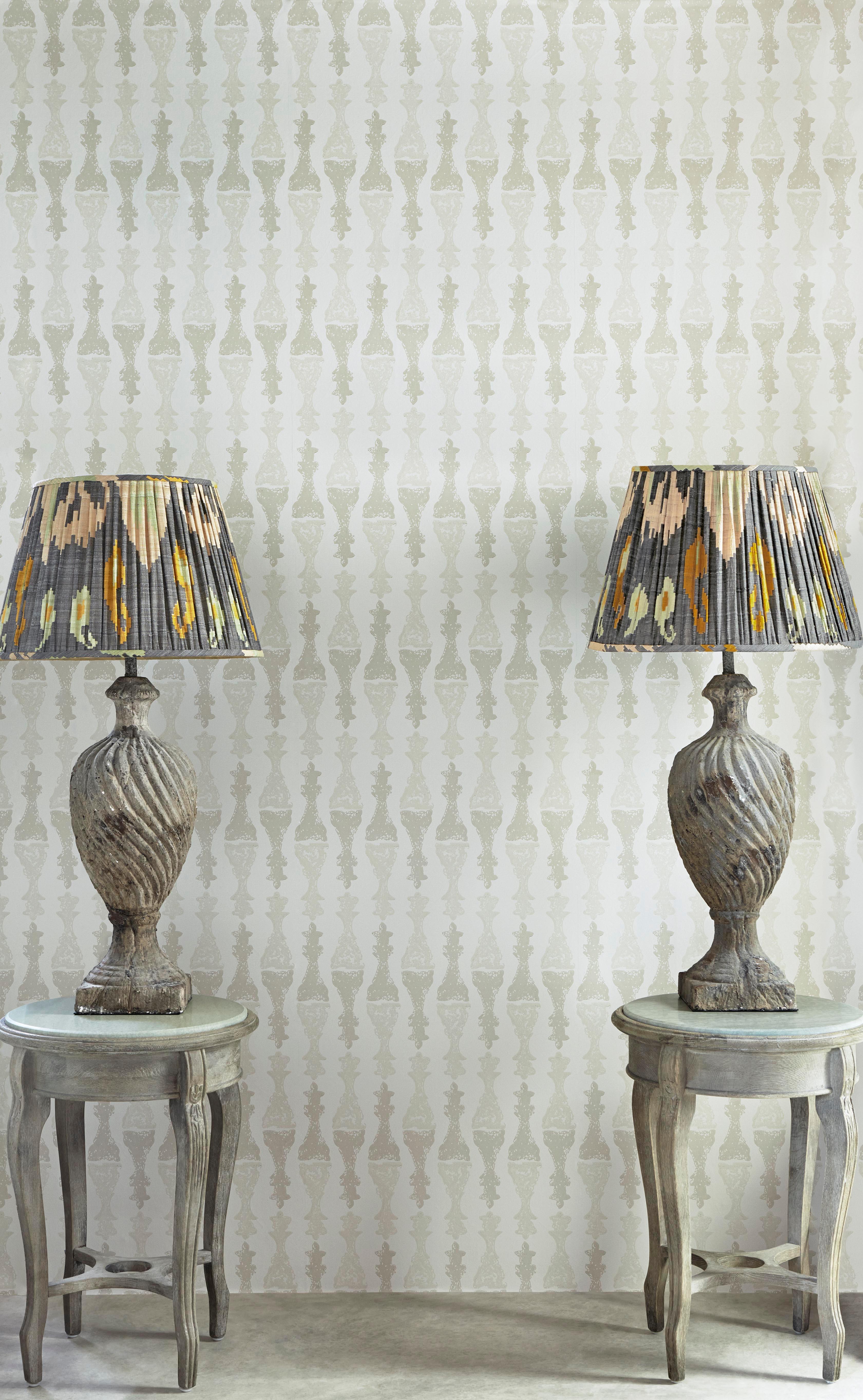 'Chess' Contemporary, Traditional Wallpaper in Burgundy For Sale 1