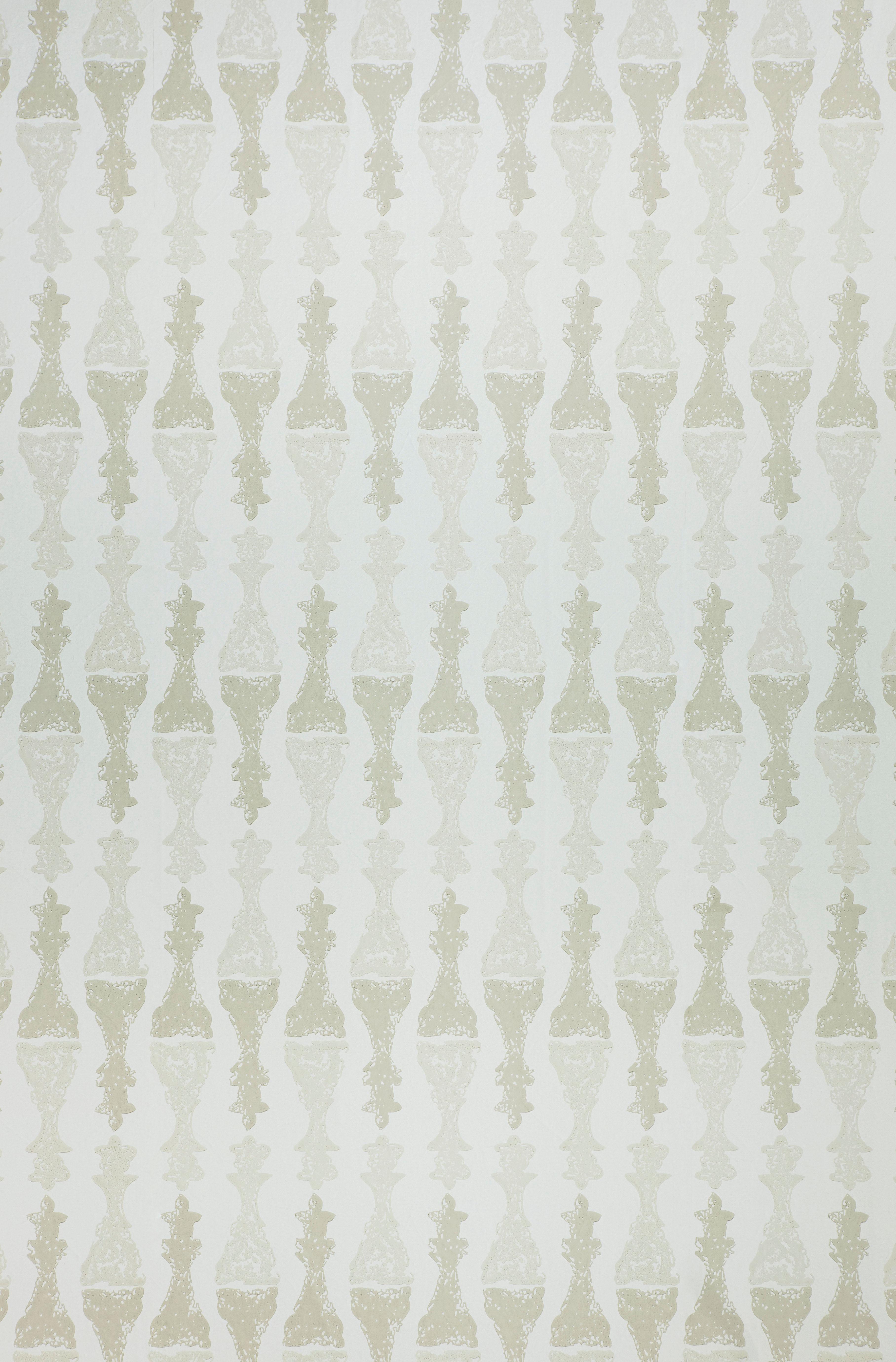 'Chess' Contemporary, Traditional Wallpaper in Stone In New Condition For Sale In Pewsey, Wiltshire