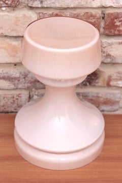 Chess Figures Table Lamp by Ivan Jakes for Valašské Meziříčí, Rose Glass, 1970s