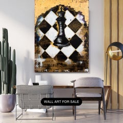 Chess King fine art print of original painting by Gaia Simone