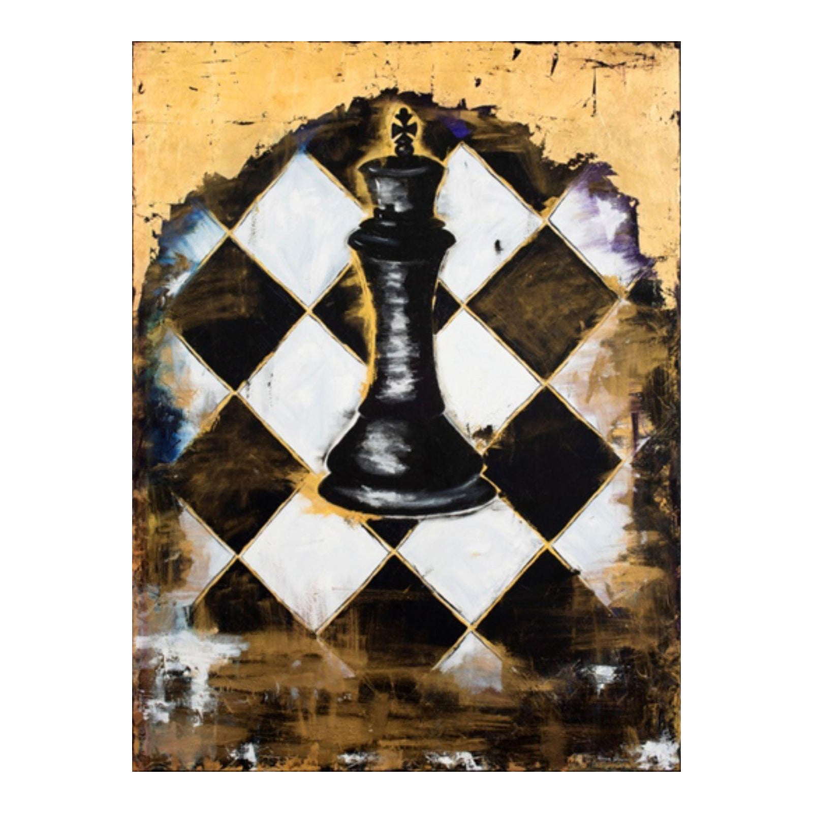 Chess King fine art print of original painting by Gaia Simone