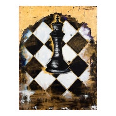 Chess King fine art print of original painting by Gaia Simone
