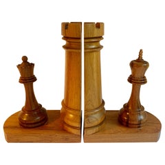 Vintage Chess Piece Bookends