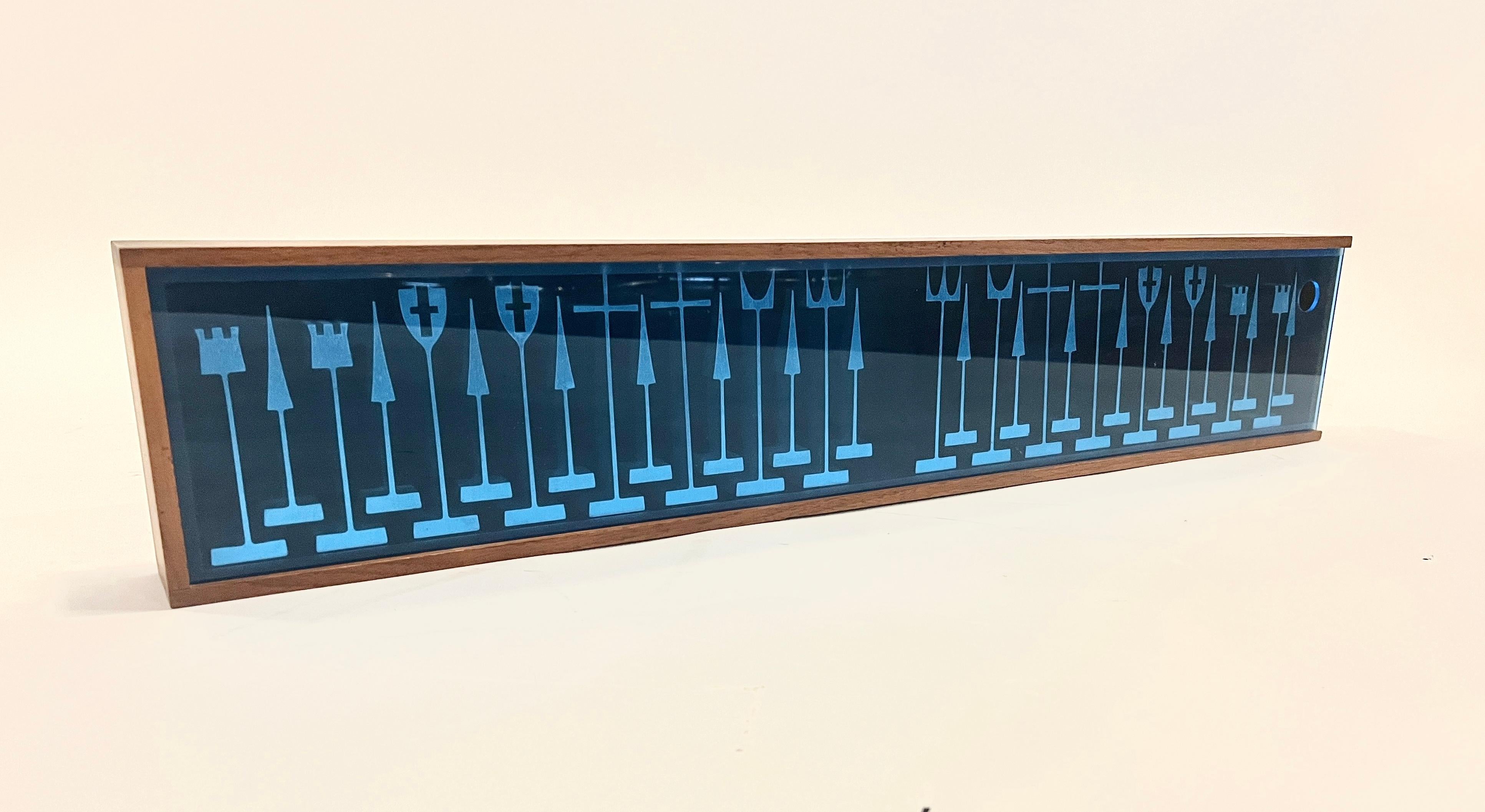 Mid-Century Modern Chess Set by Austin Cox for Alcoa Steel, 1960's For Sale