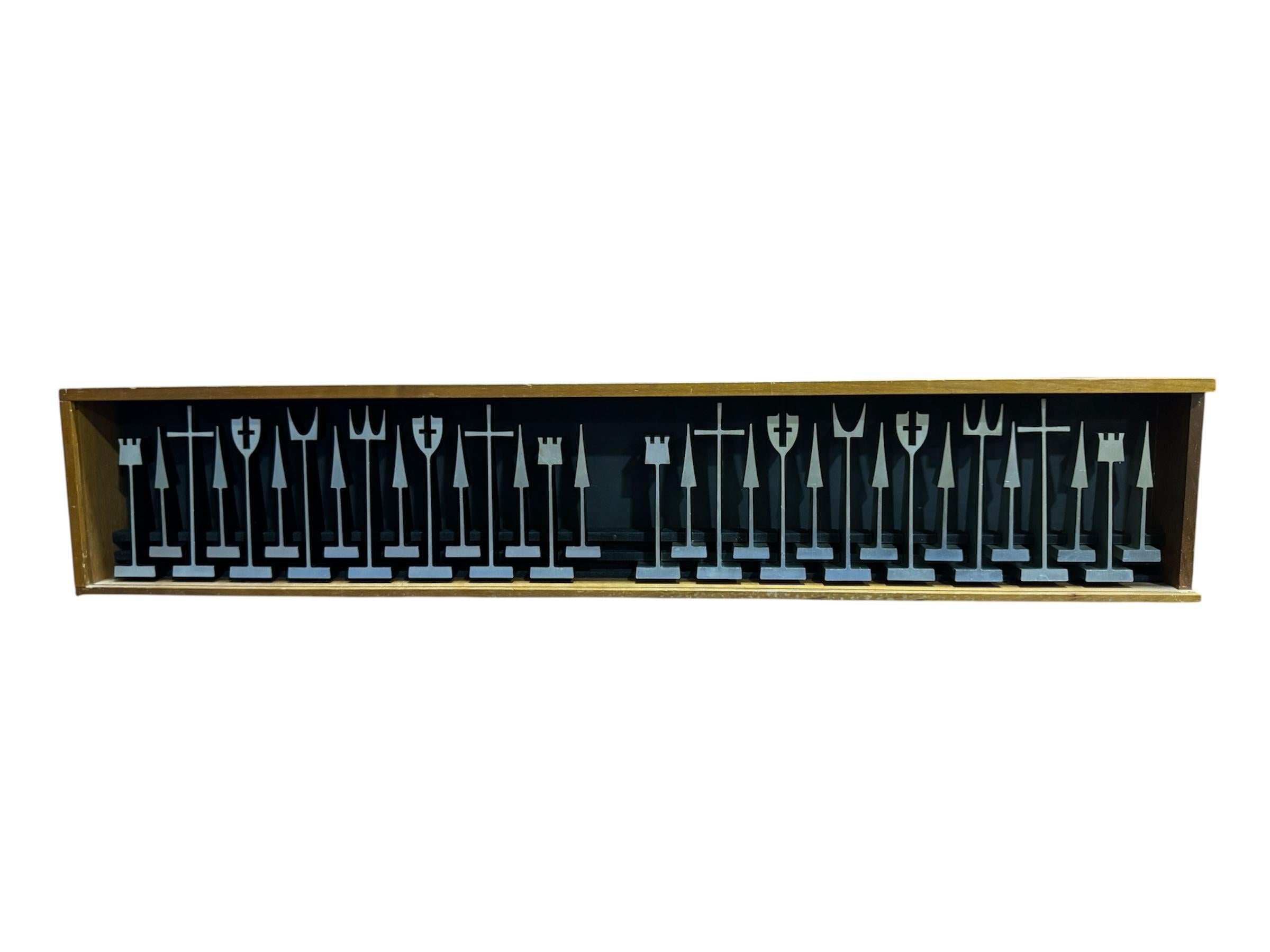 Mid-Century Modern Jeu d'échecs par Austin Cox pour Alcoa Steel, 1960S en vente