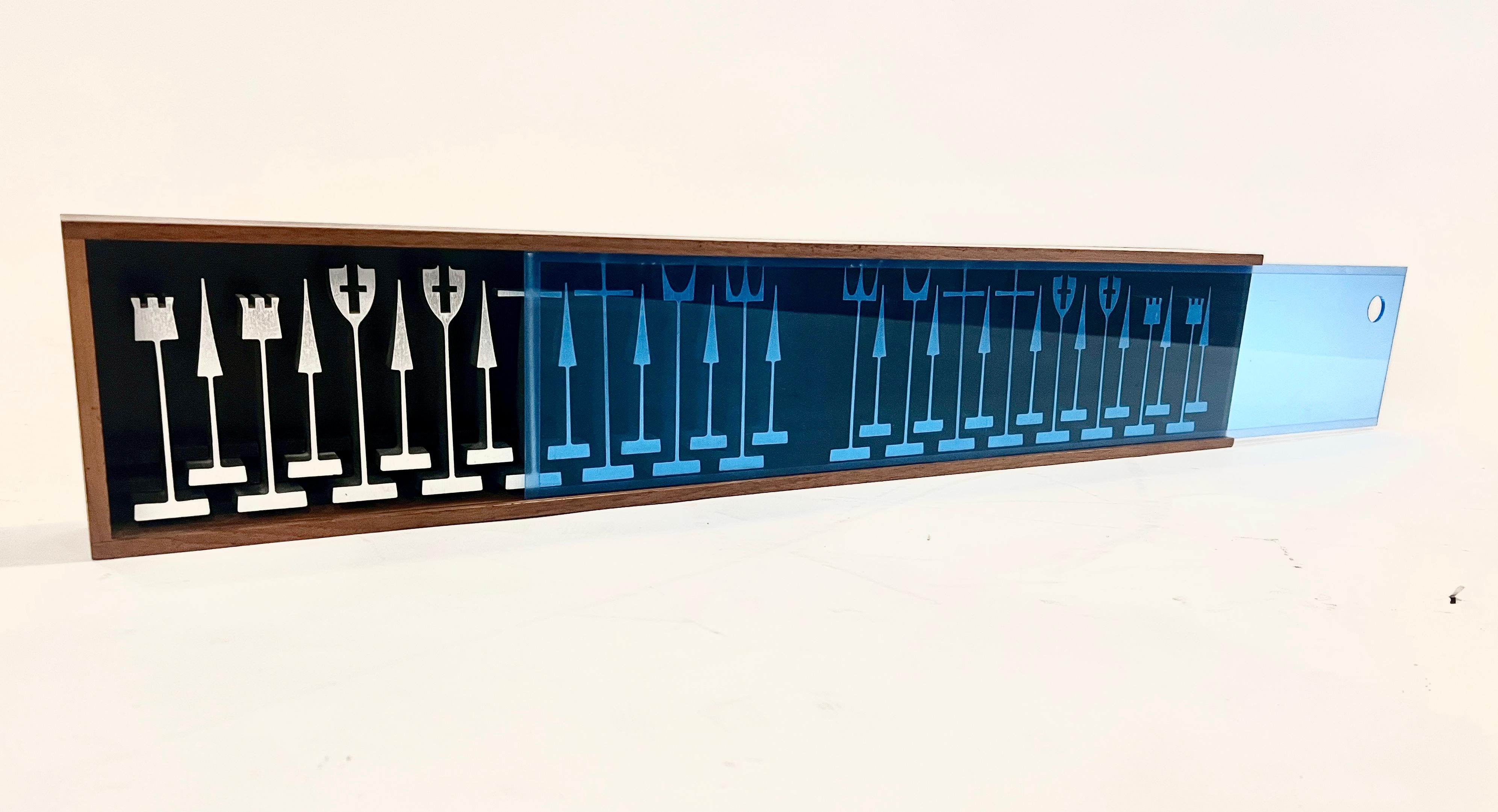 American Chess Set by Austin Cox for Alcoa Steel, 1960's For Sale