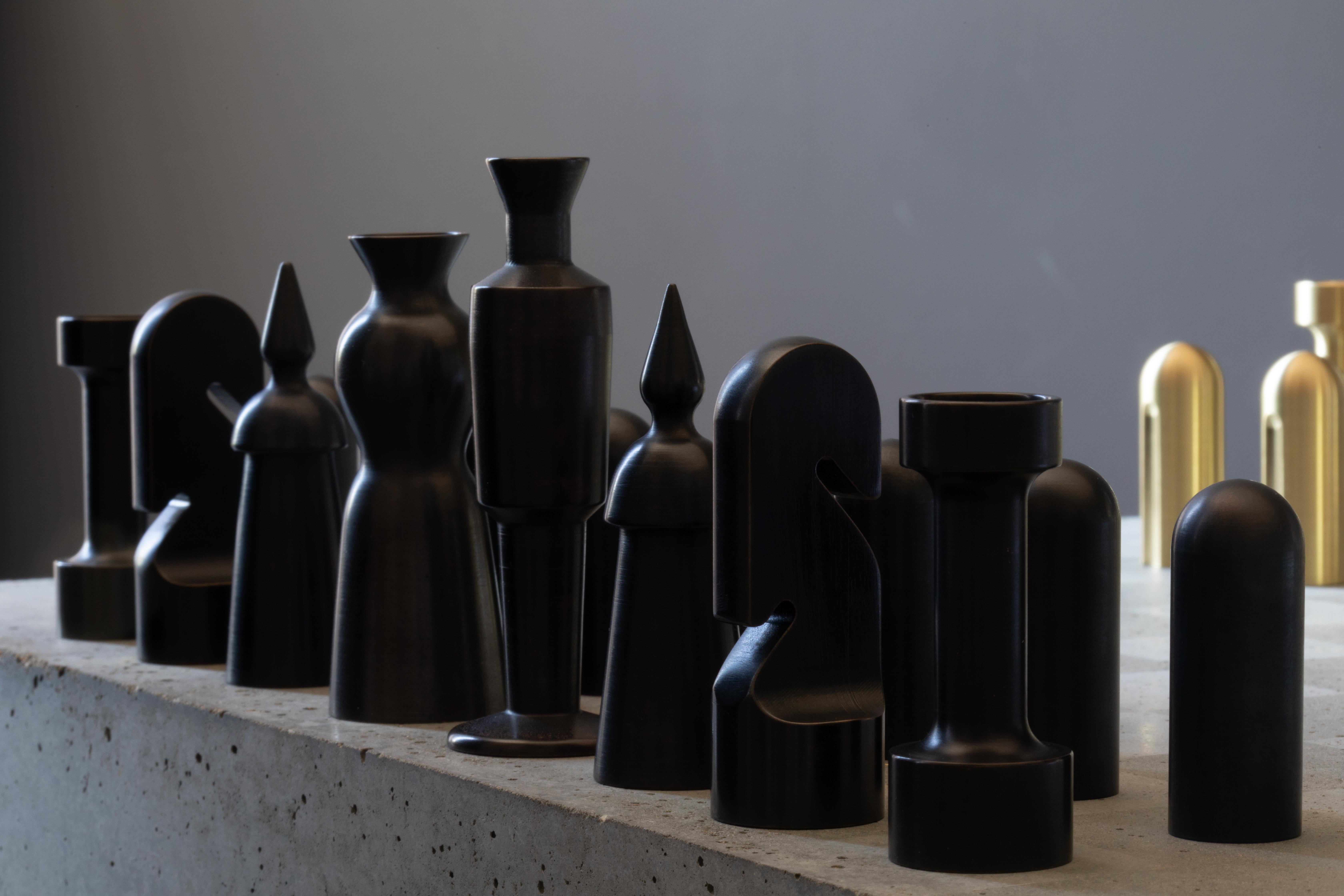 Bronze Chess Set