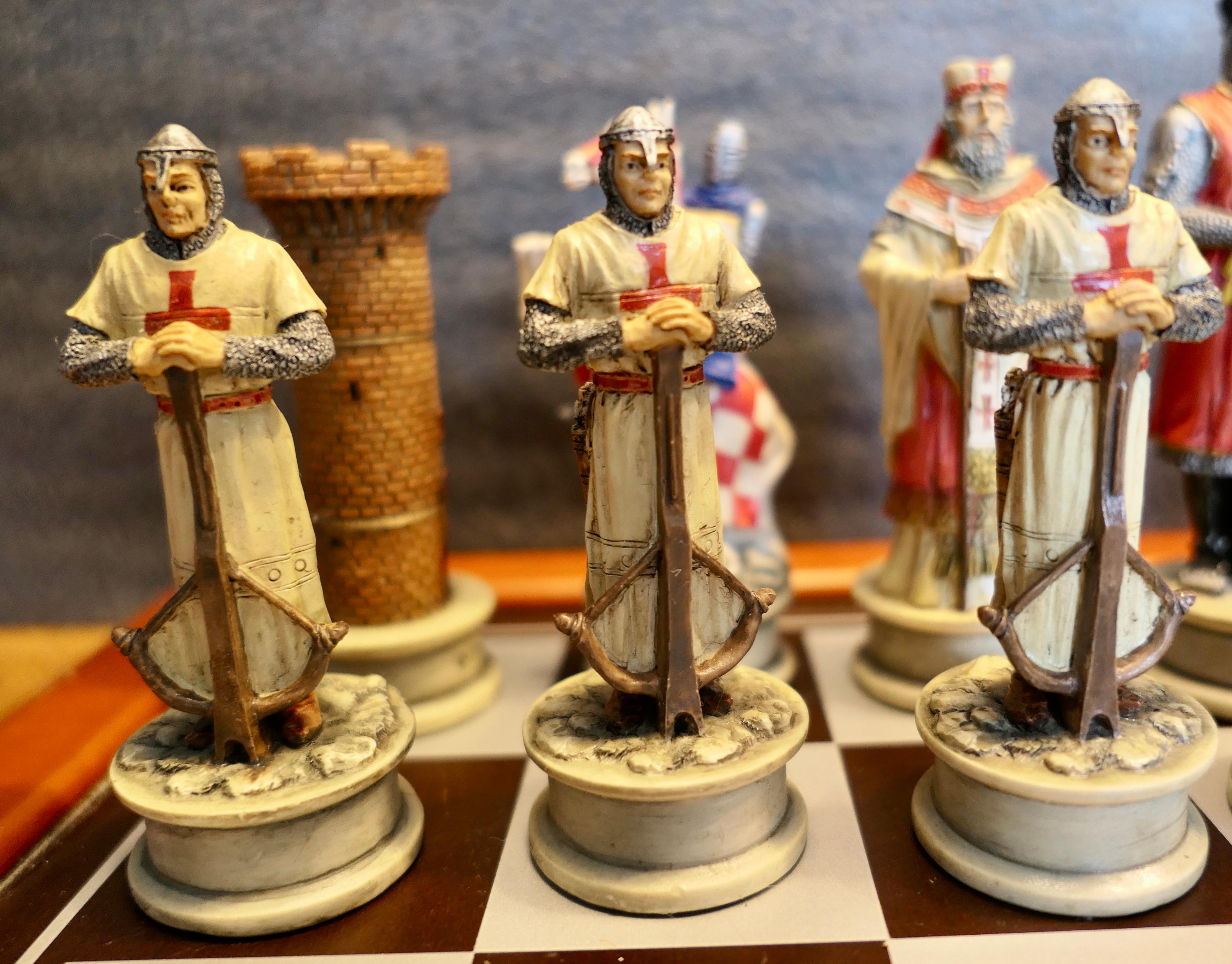 crusader chess pieces
