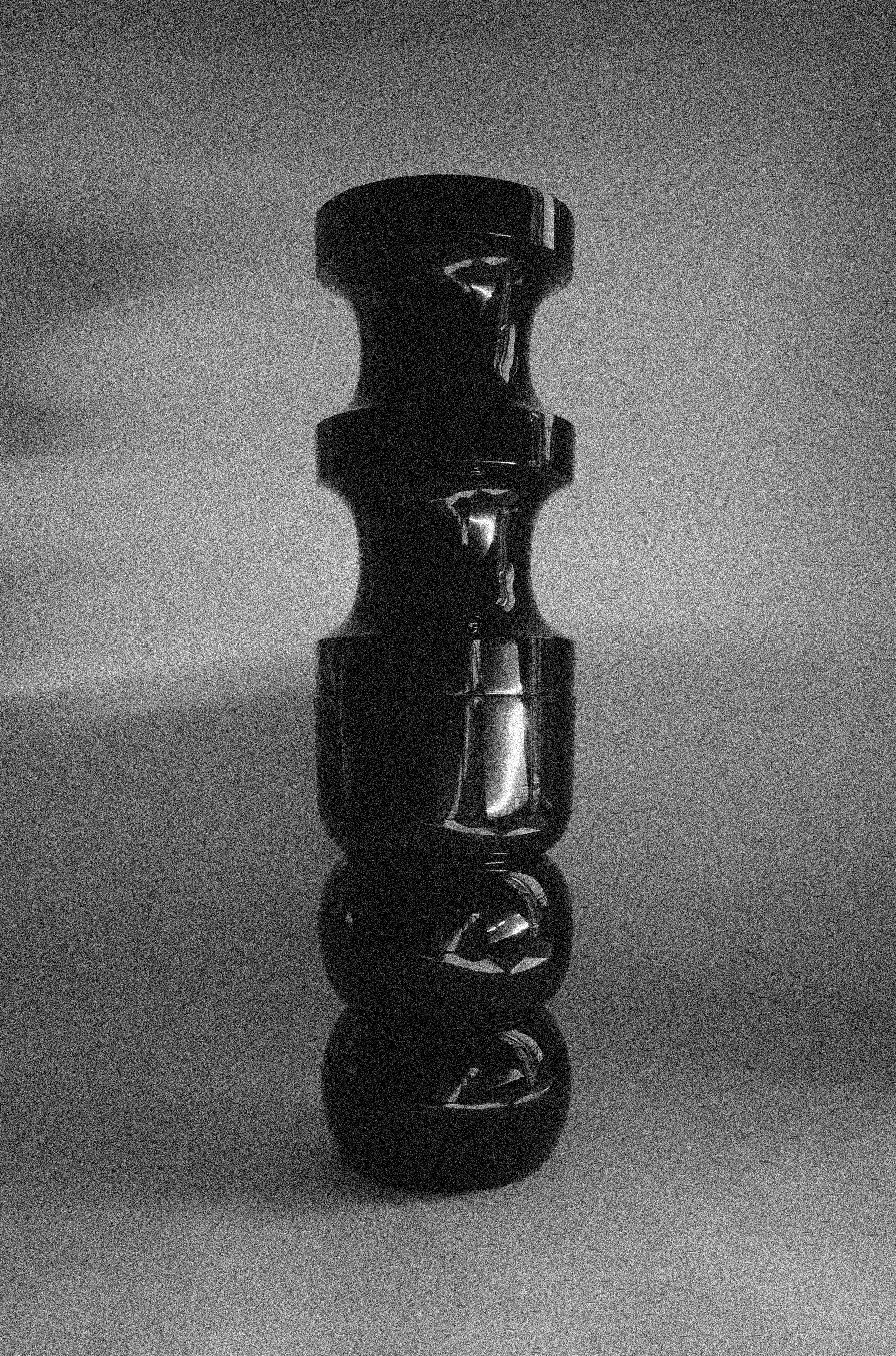 Resin Chess Stool / Sculptural Side Table Convex For Sale
