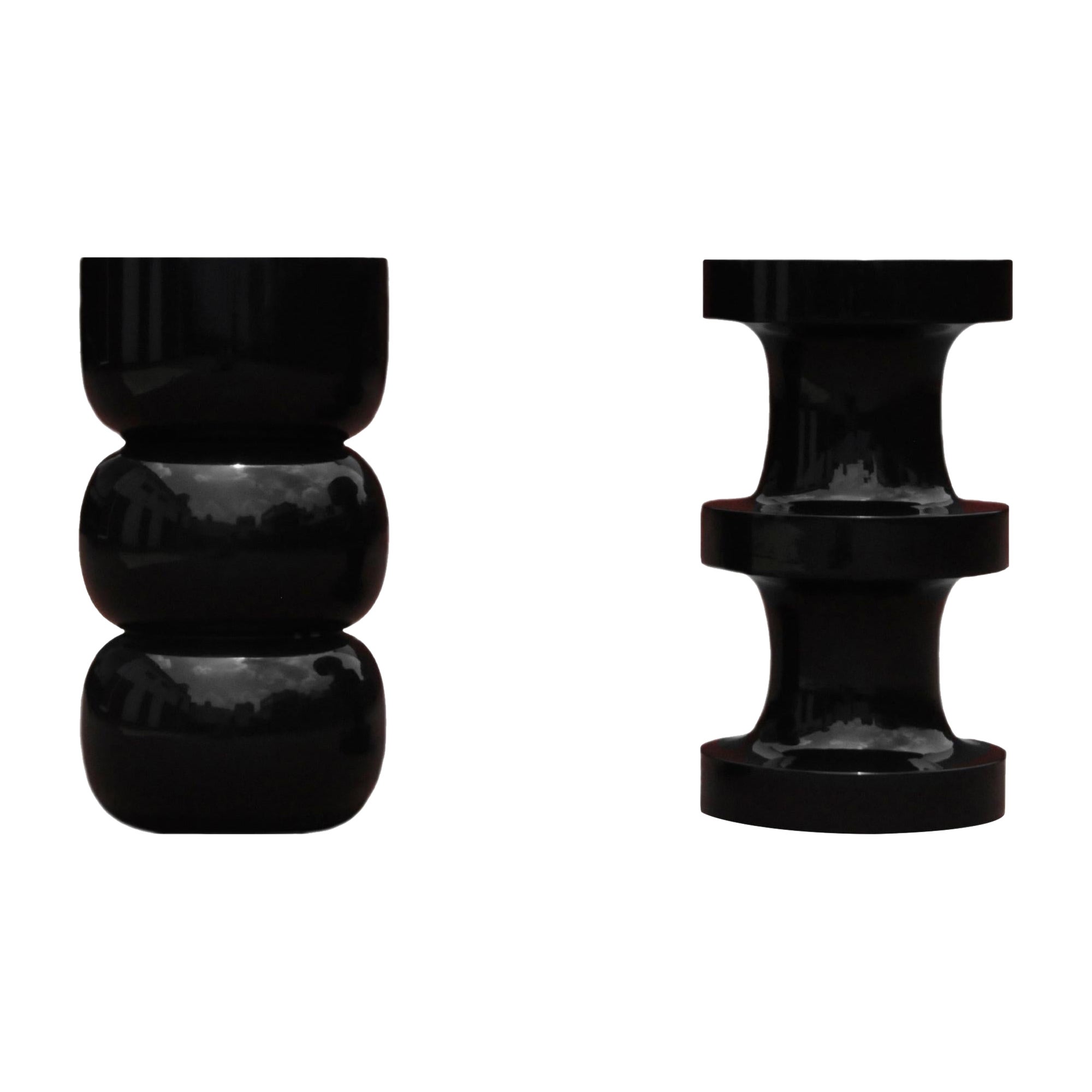 Schach Hocker/ Skulptur Beistelltisch Set