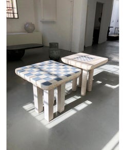 Chess Table, French Limestone, Hand-Sculpted, Rooms