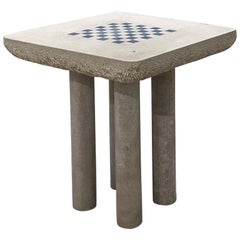 Chess Table, French Limestone, Hand-Sculpted, Rooms