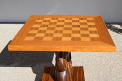 Chess Table with Horse Head Base, Complete Set