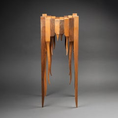 "Chess table" : wood hand made high chess table - C.1970-80