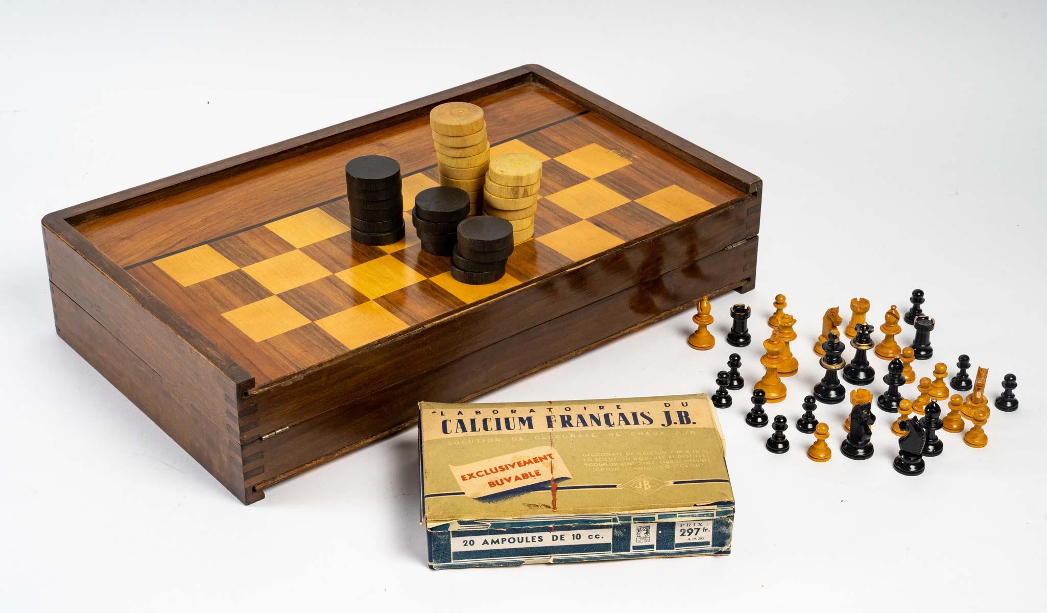 Chessboard, Backgammon, 20th Century 3