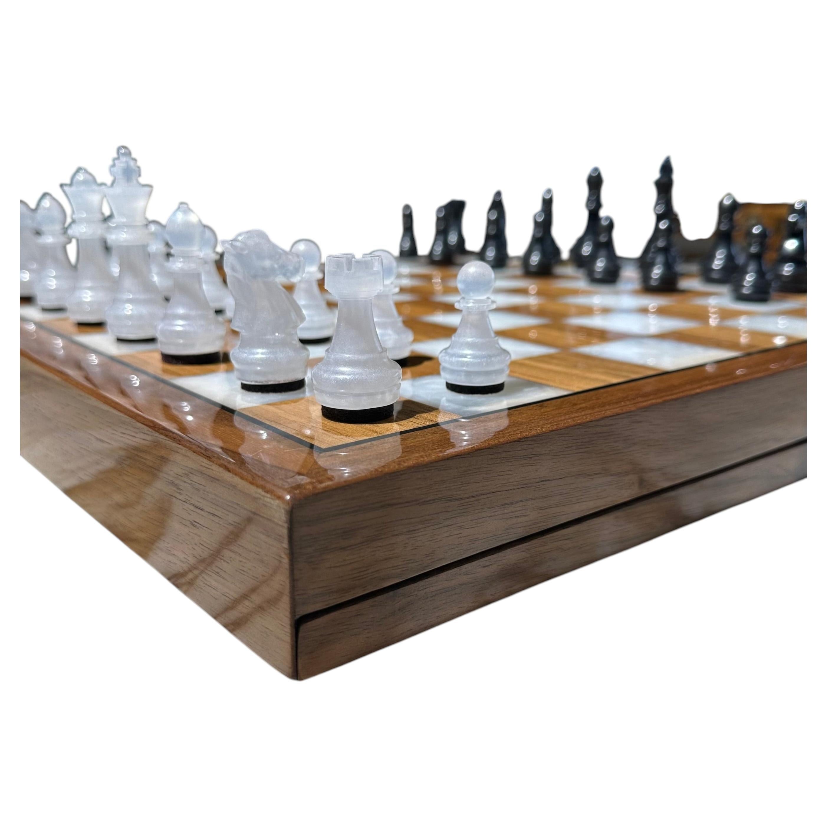 Chessboard Classic Wood Edition by Meubles Thouret For Sale
