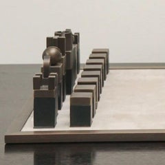 Chessboard in Matte Horn and Suede