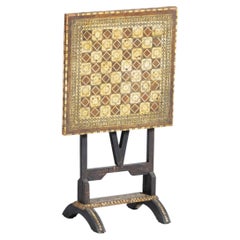 Mesa con tablero de ajedrez - siglo XIX