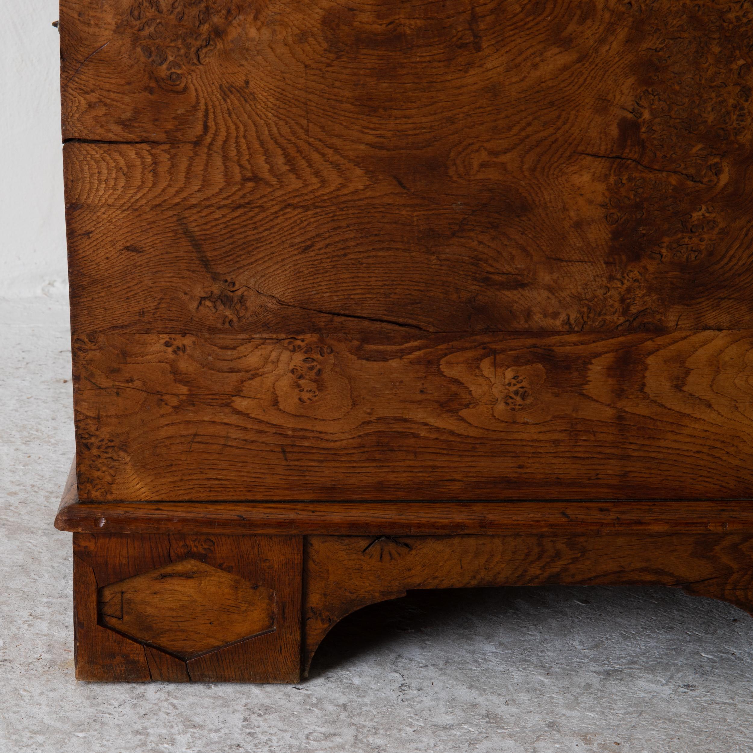 Chest Blanket Swedish Elm Veneer, 18th Century, Sweden For Sale 5