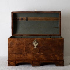Chest Blanket Swedish Elm Veneer, 18th Century, Sweden