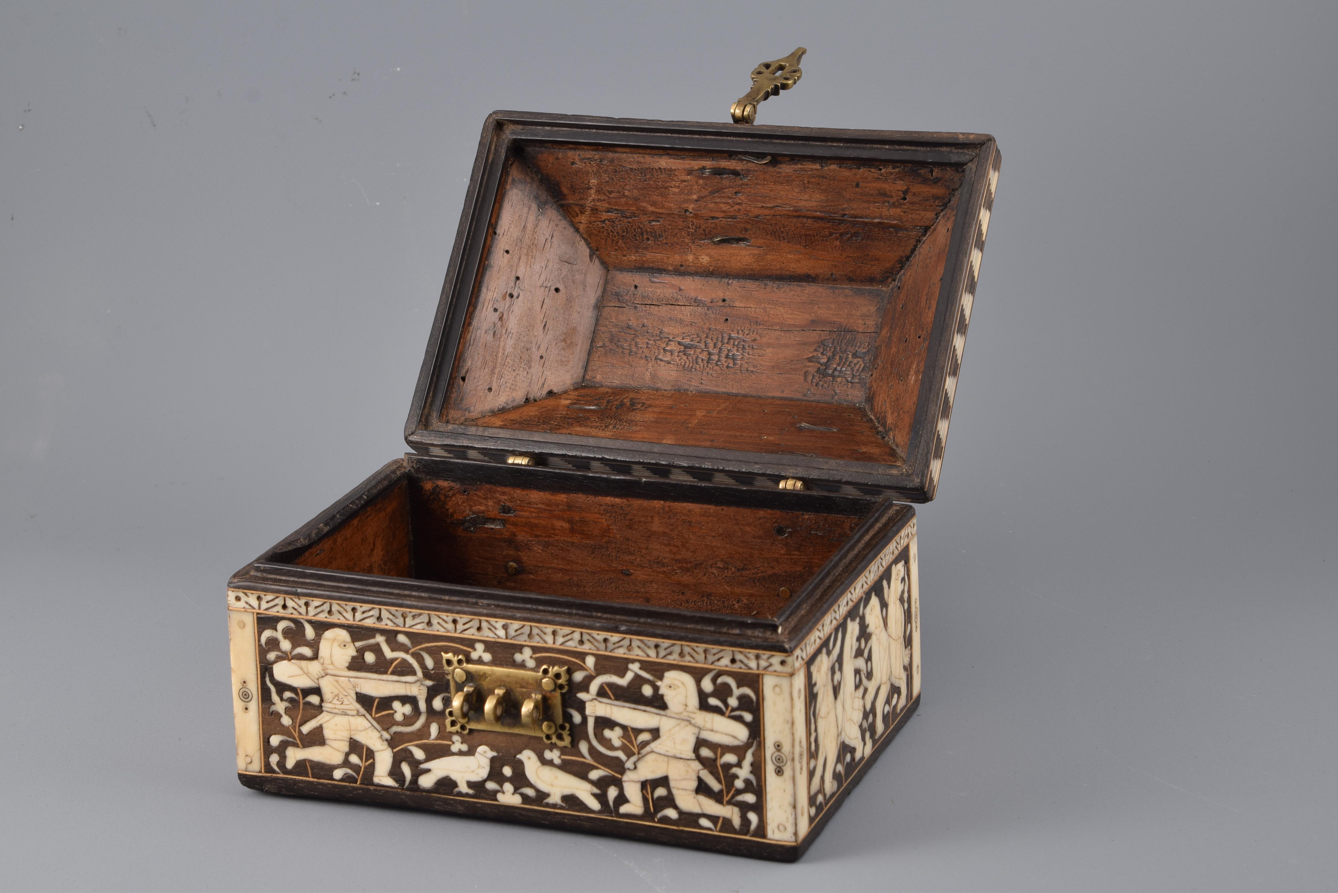 Medieval Chest, Bronze, Wood, after Romanesque Models