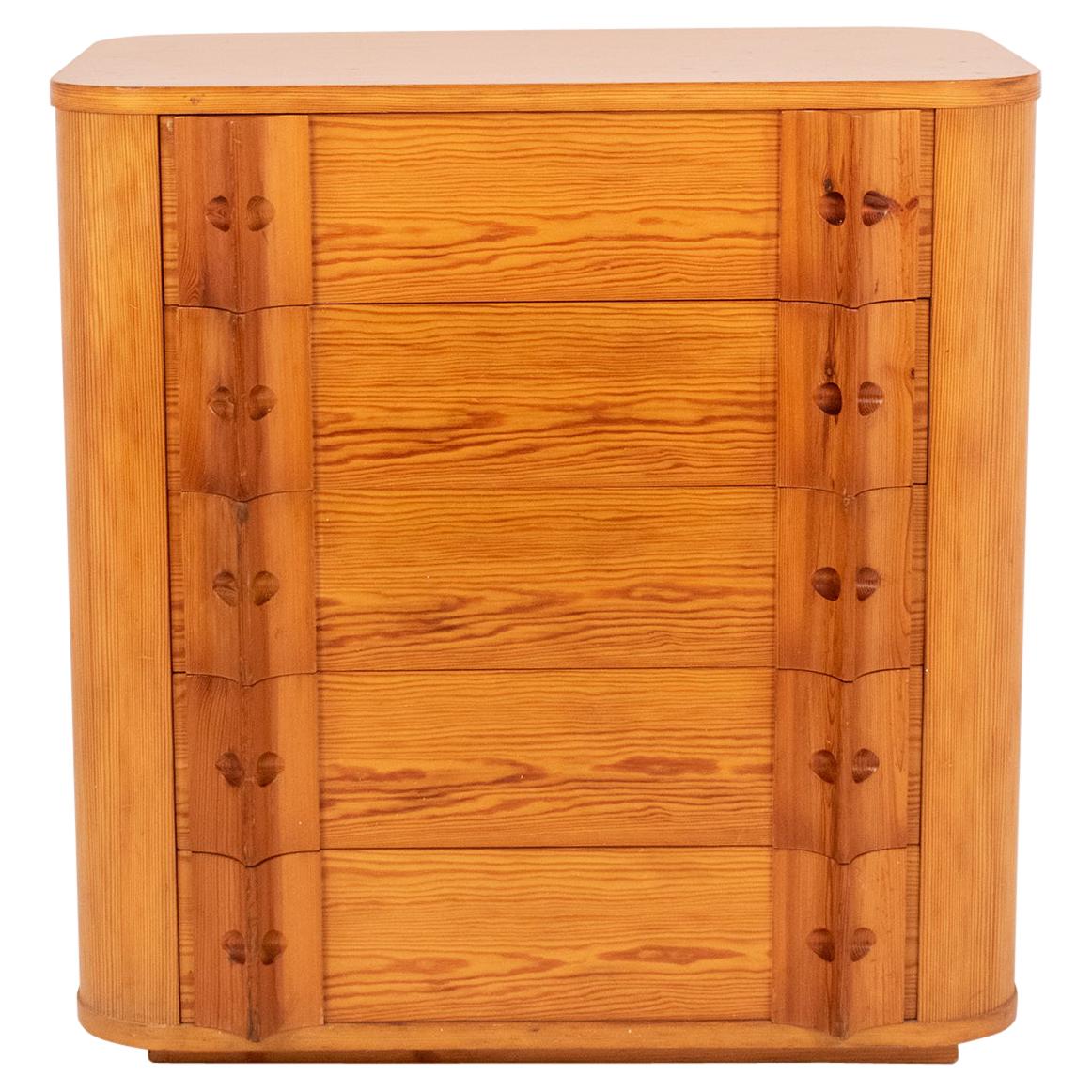 Chest by Jordi Vilanova, Pine, Spain, 1970s