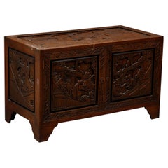 Chest, China, Camphor Wood Richly Carved