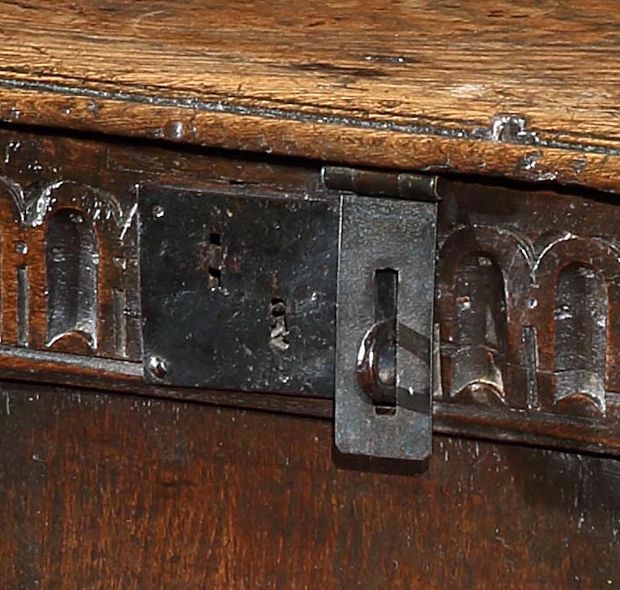 Carved Chest, Coffer, 17 Century, English, Oak, John Butler Yeats, William Butler Yeats