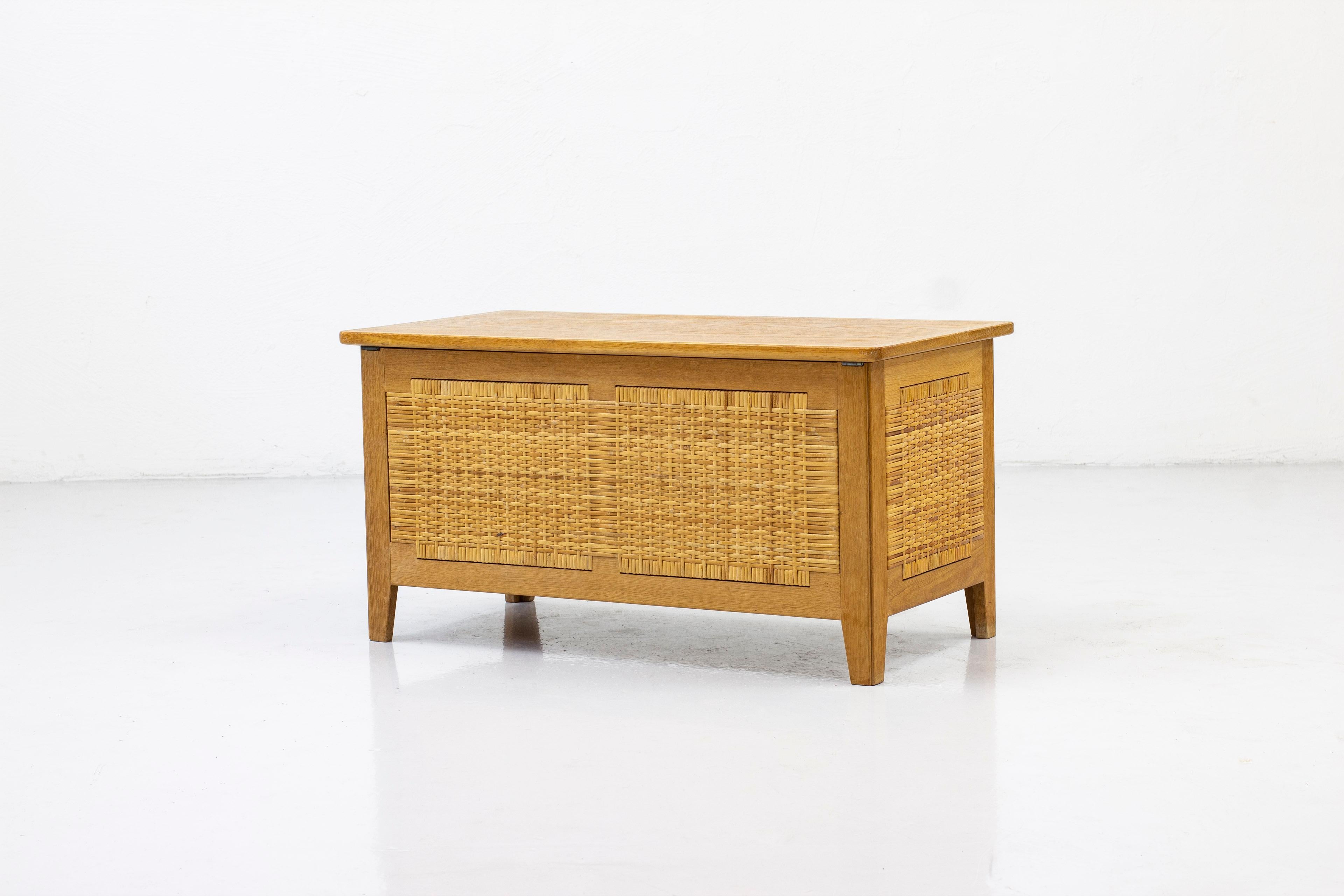 Chest in Oak and Cane Webbing by Kai Winding, Denmark, 1950s 6