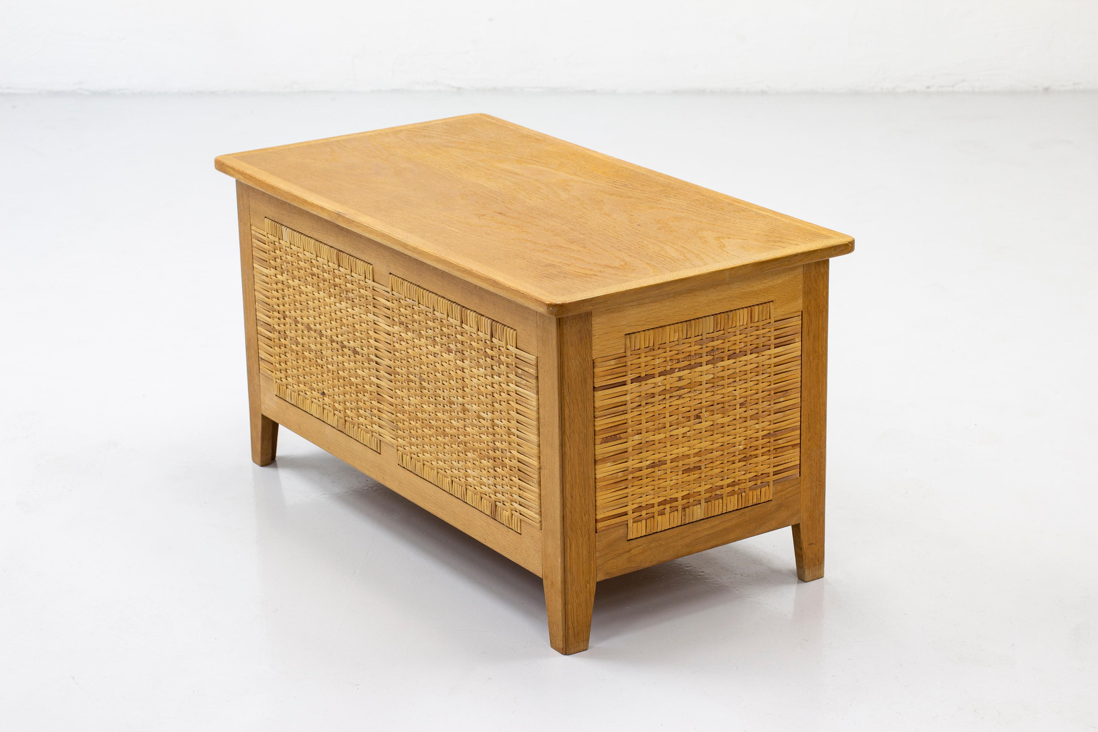 Chest in Oak and Cane Webbing by Kai Winding, Denmark, 1950s 7