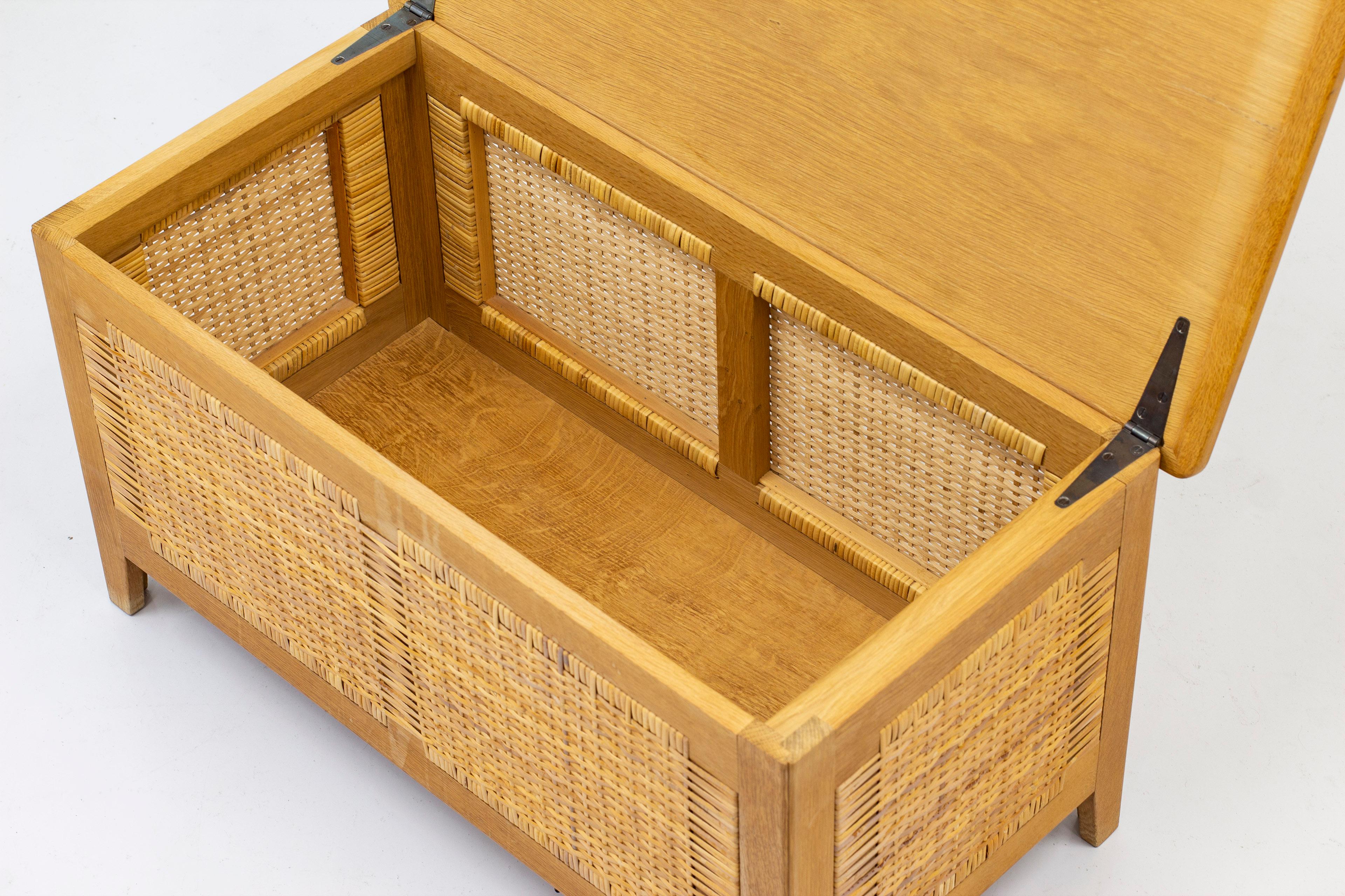 Mid-20th Century Chest in Oak and Cane Webbing by Kai Winding, Denmark, 1950s