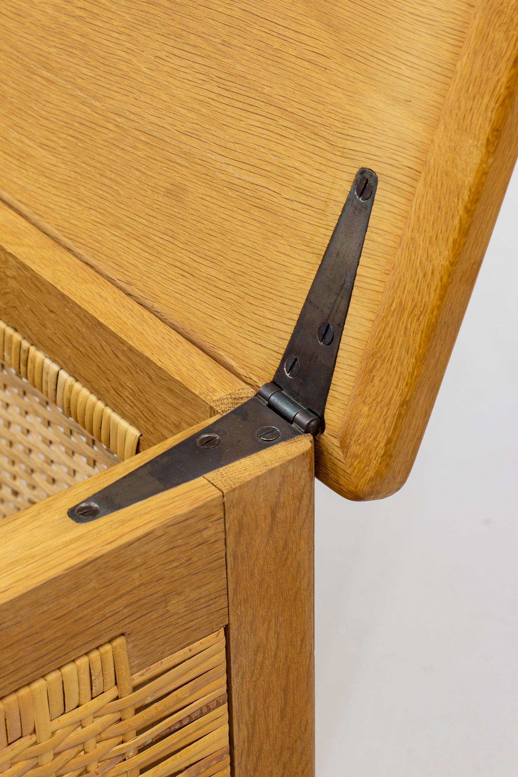 Chest in Oak and Cane Webbing by Kai Winding, Denmark, 1950s 2
