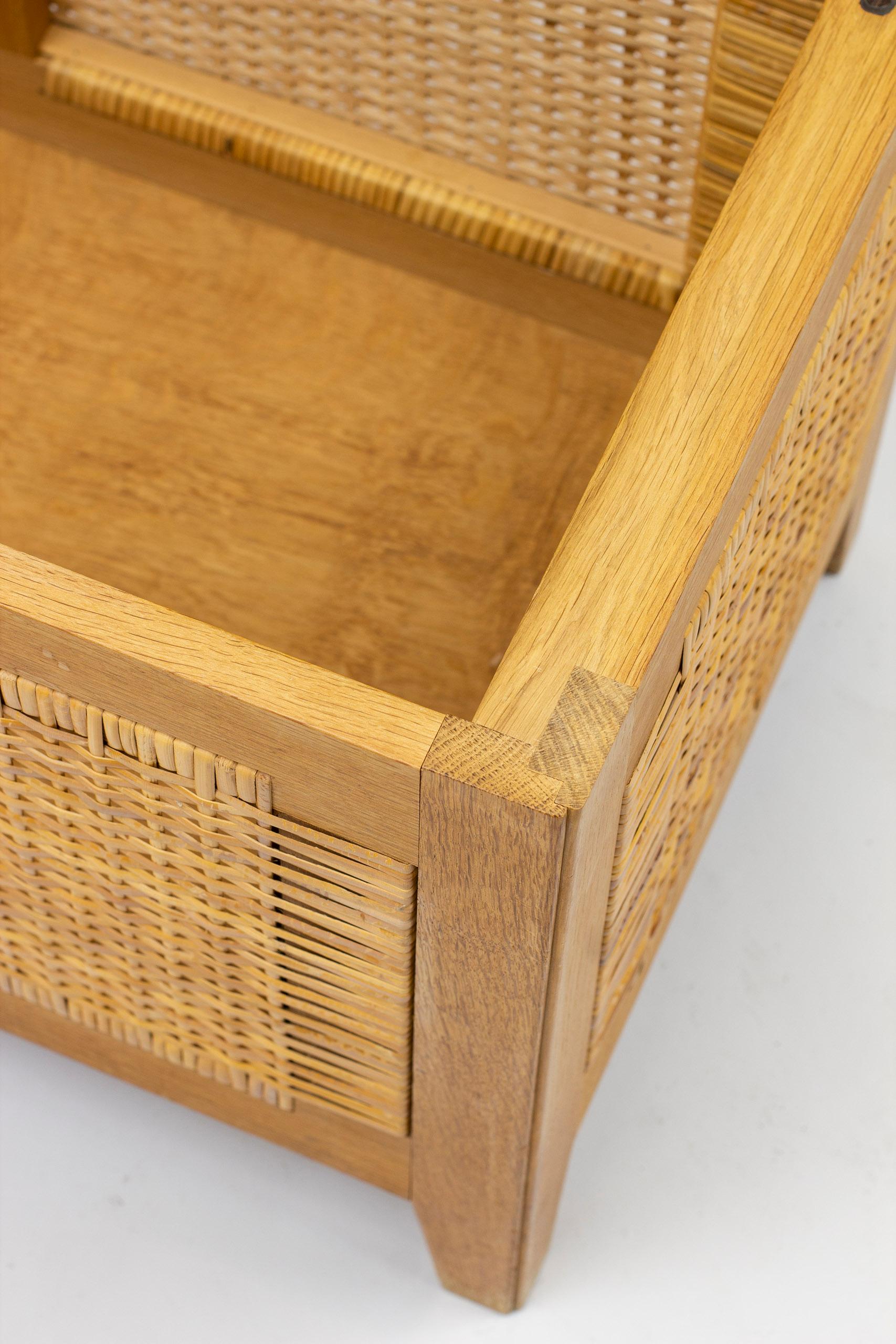 Chest in Oak and Cane Webbing by Kai Winding, Denmark, 1950s 3