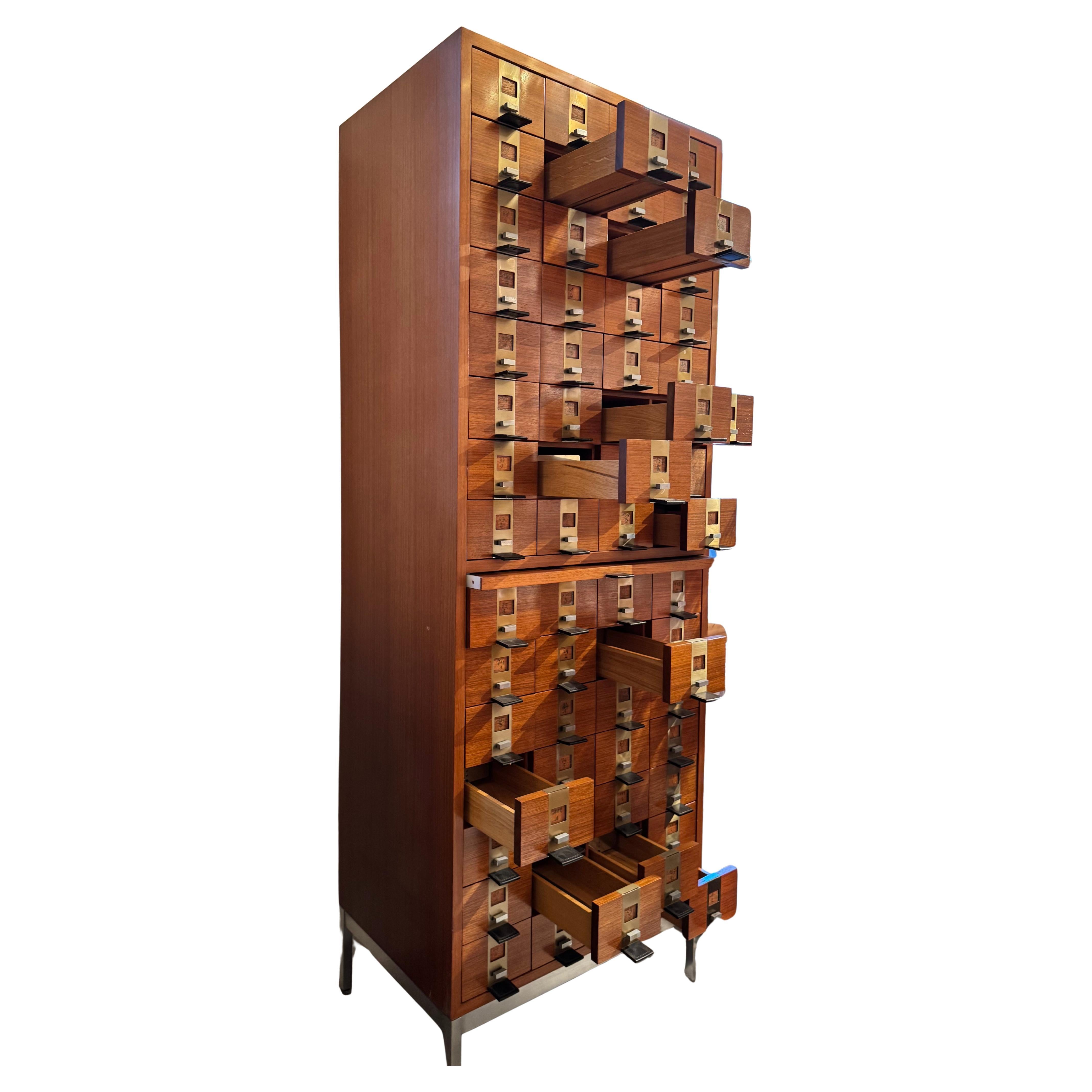 Chest of 60 Drawers designed by Philippe Neerman by De Coene and Knoll, 1958 in vendita 2