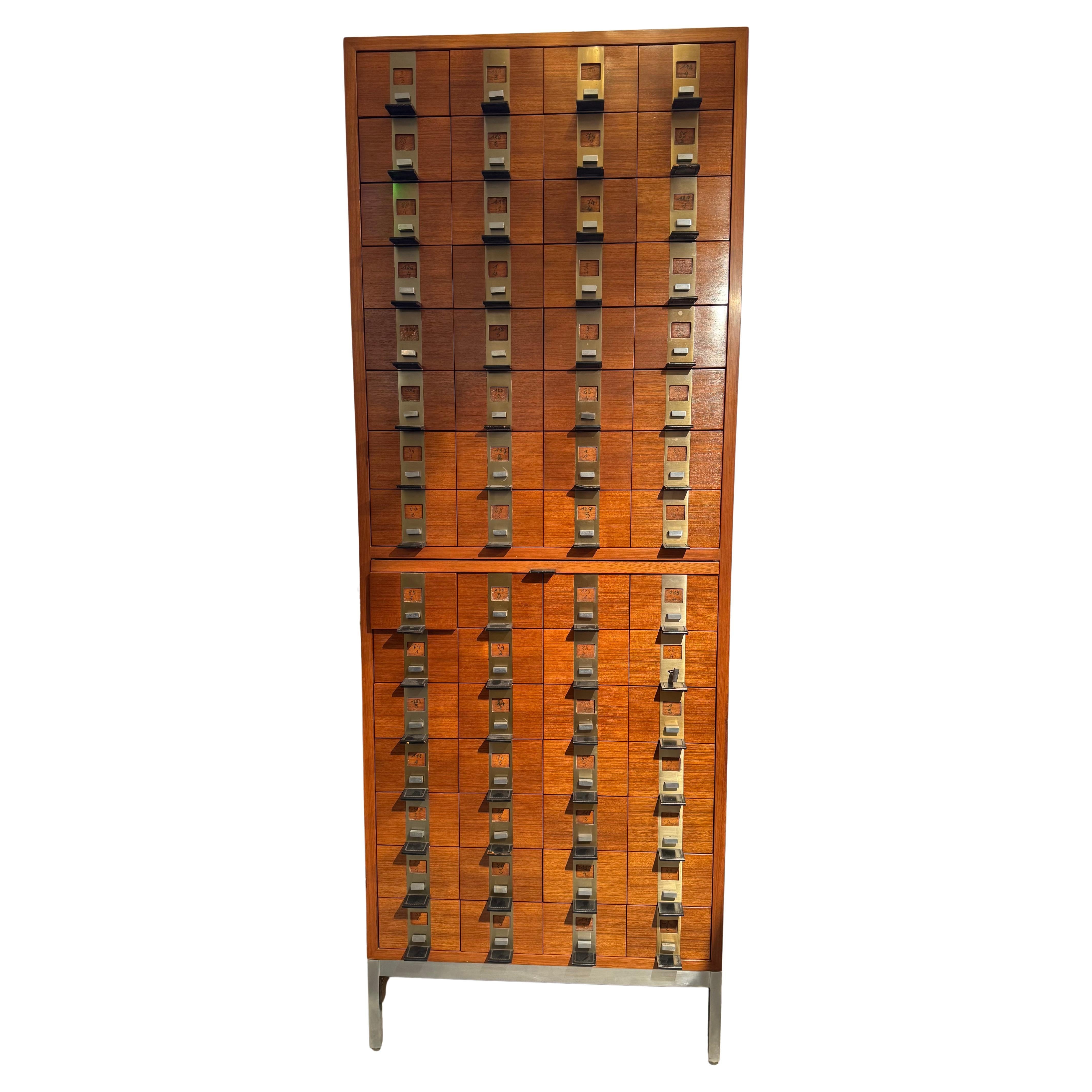 Chest of 60 Drawers designed by Philippe Neerman by De Coene and Knoll, 1958 in vendita 7