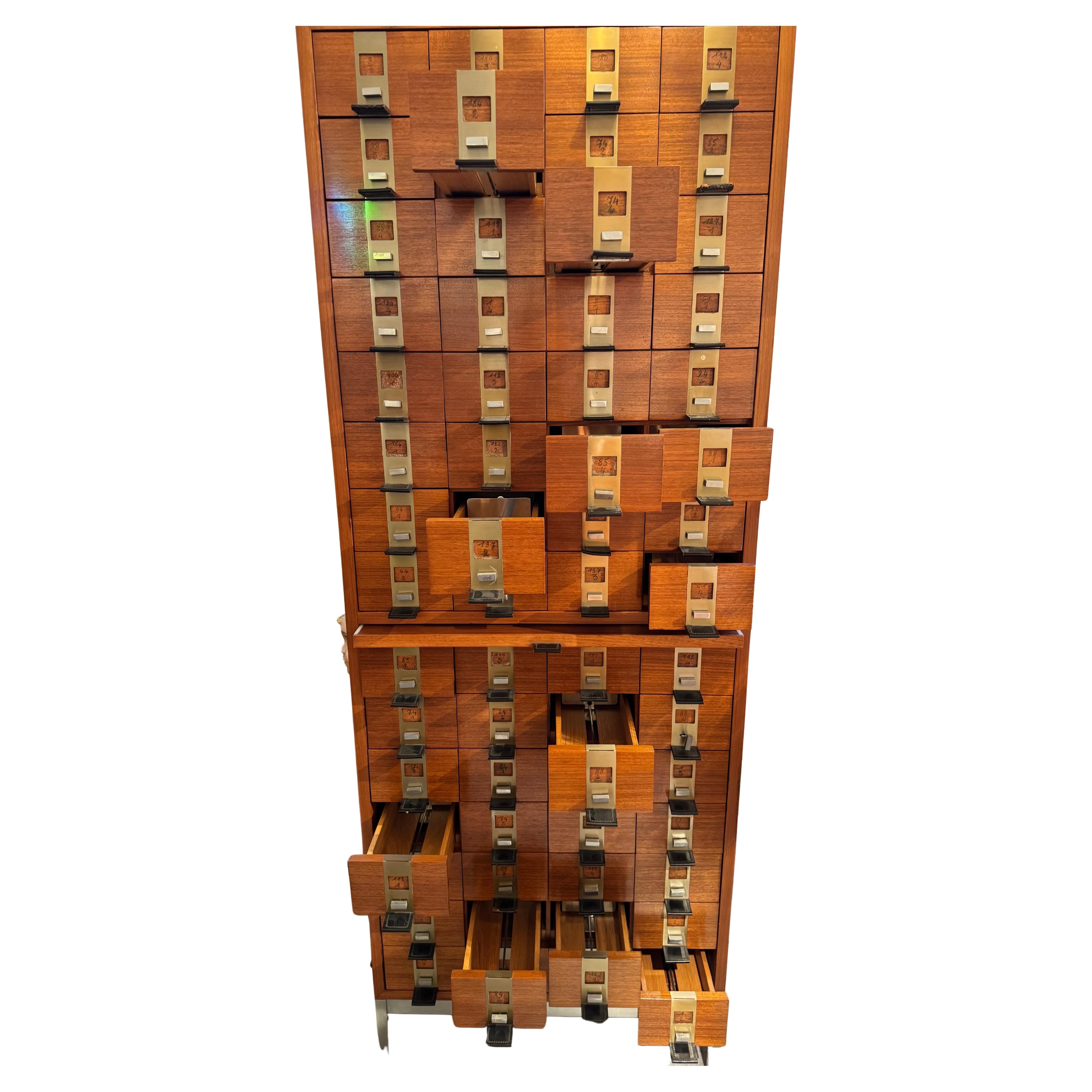 Metà XX secolo Chest of 60 Drawers designed by Philippe Neerman by De Coene and Knoll, 1958 in vendita