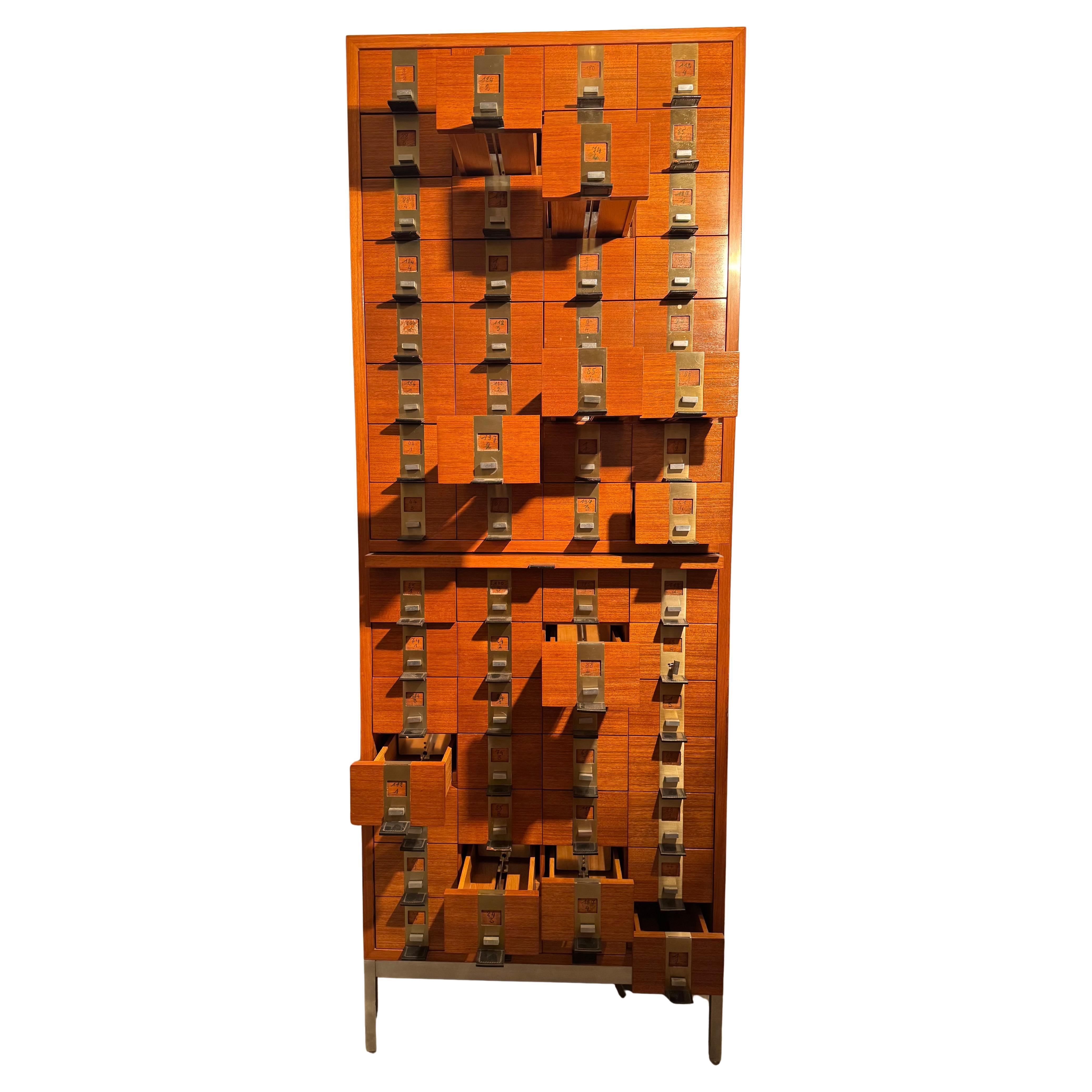 Chest of 60 Drawers designed by Philippe Neerman by De Coene and Knoll, 1958 in vendita 1
