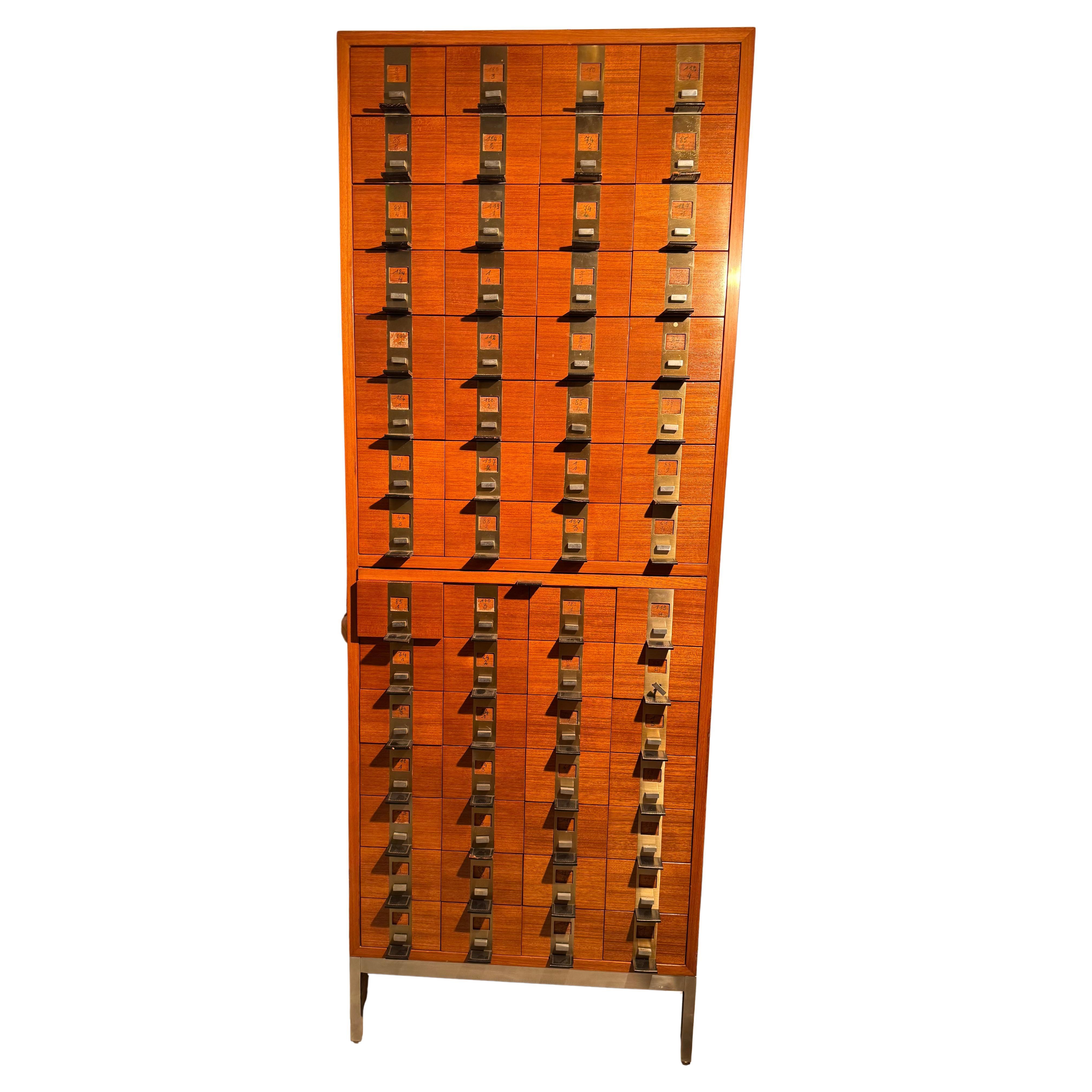 Chest of 60 Drawers designed by Philippe Neerman by De Coene and Knoll, 1958 in vendita